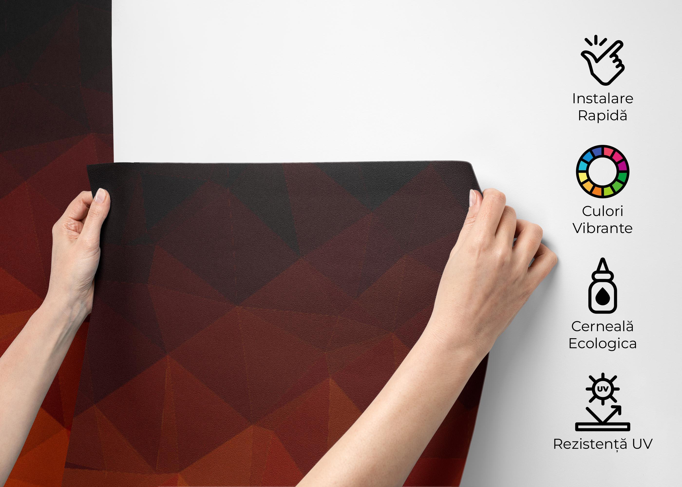 Fototapet Lava Triangle Wall mockup 2