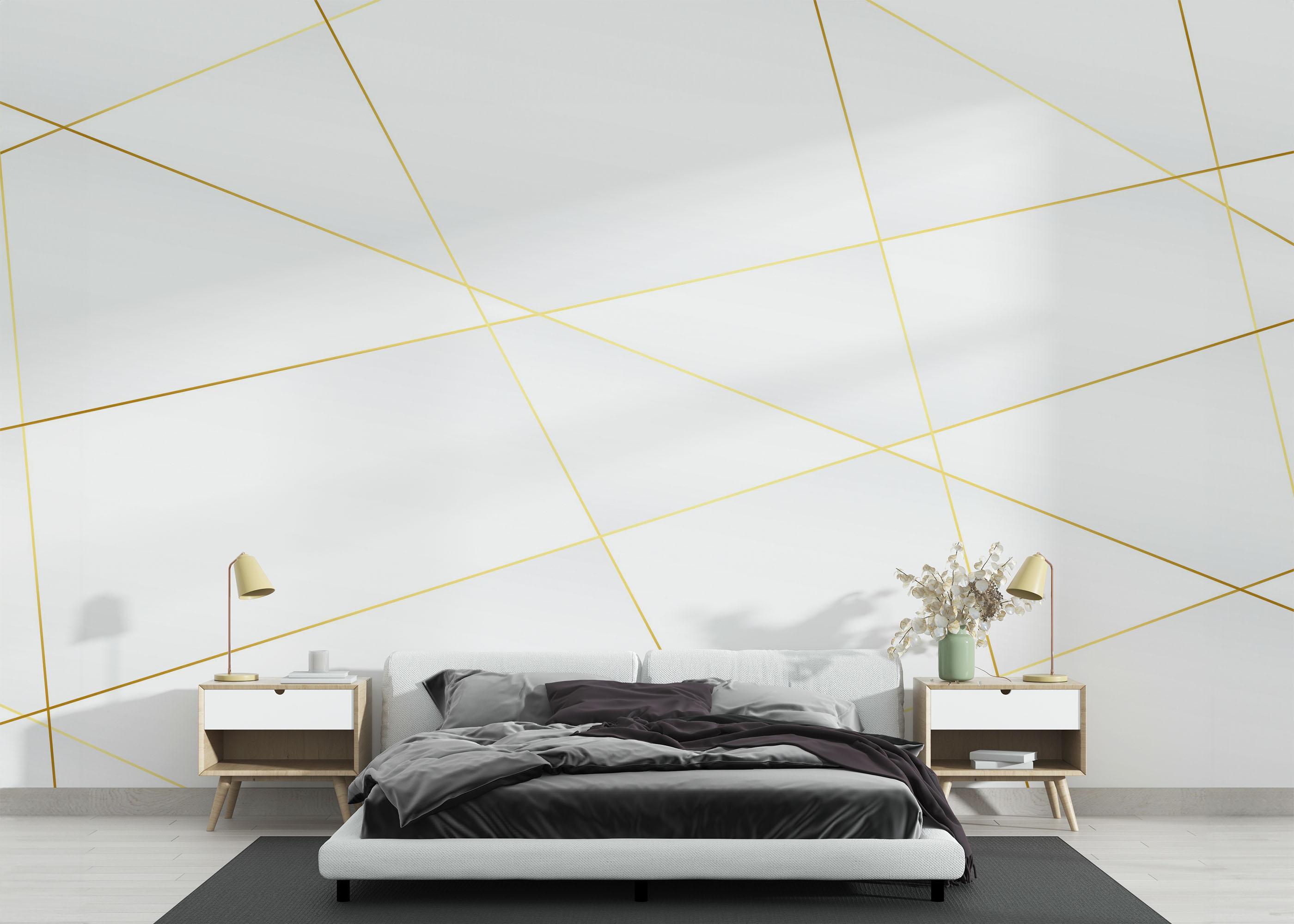 Fototapet Gold Line Cut mockup 3