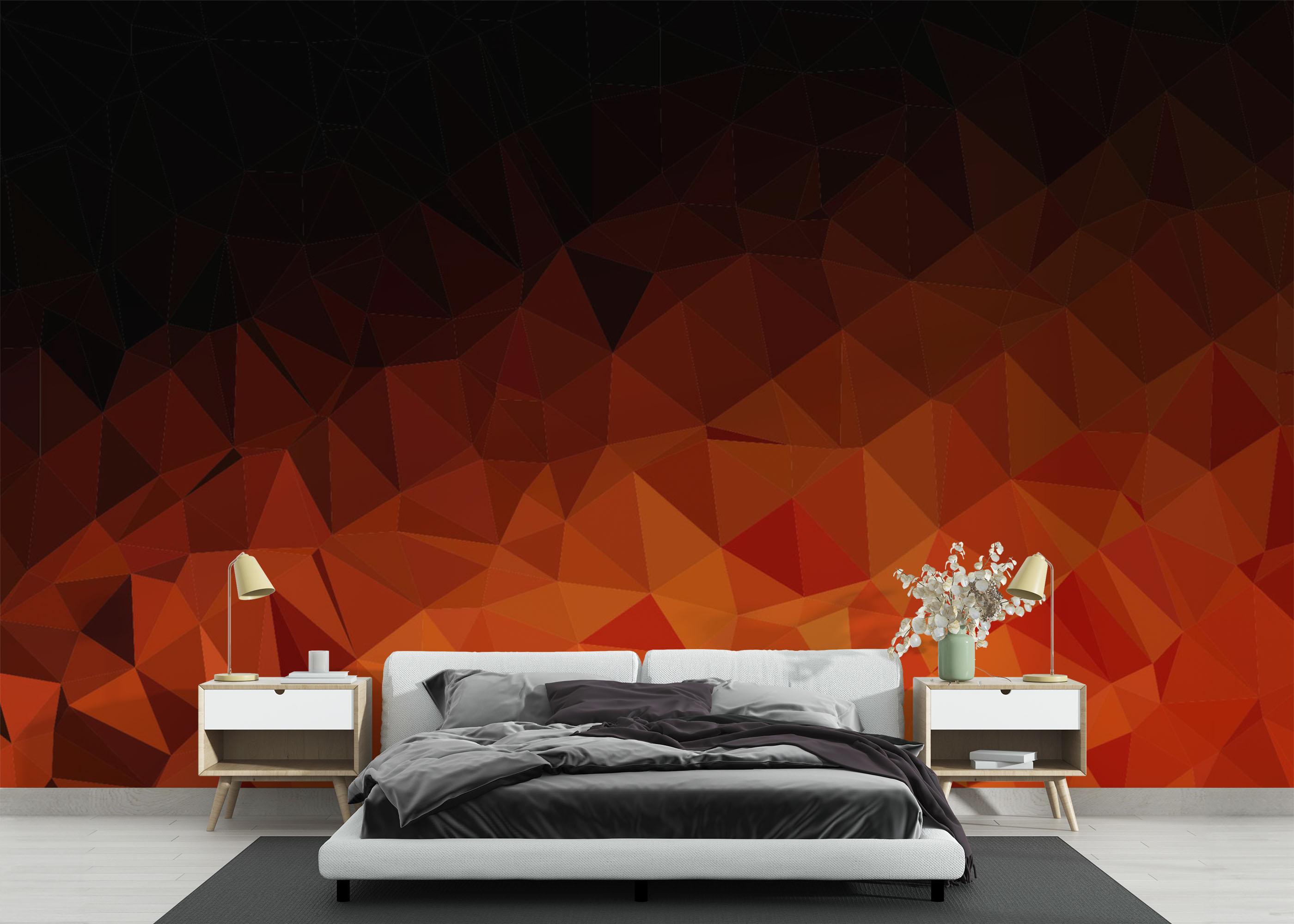 Fototapet Lava Triangle Wall mockup 3