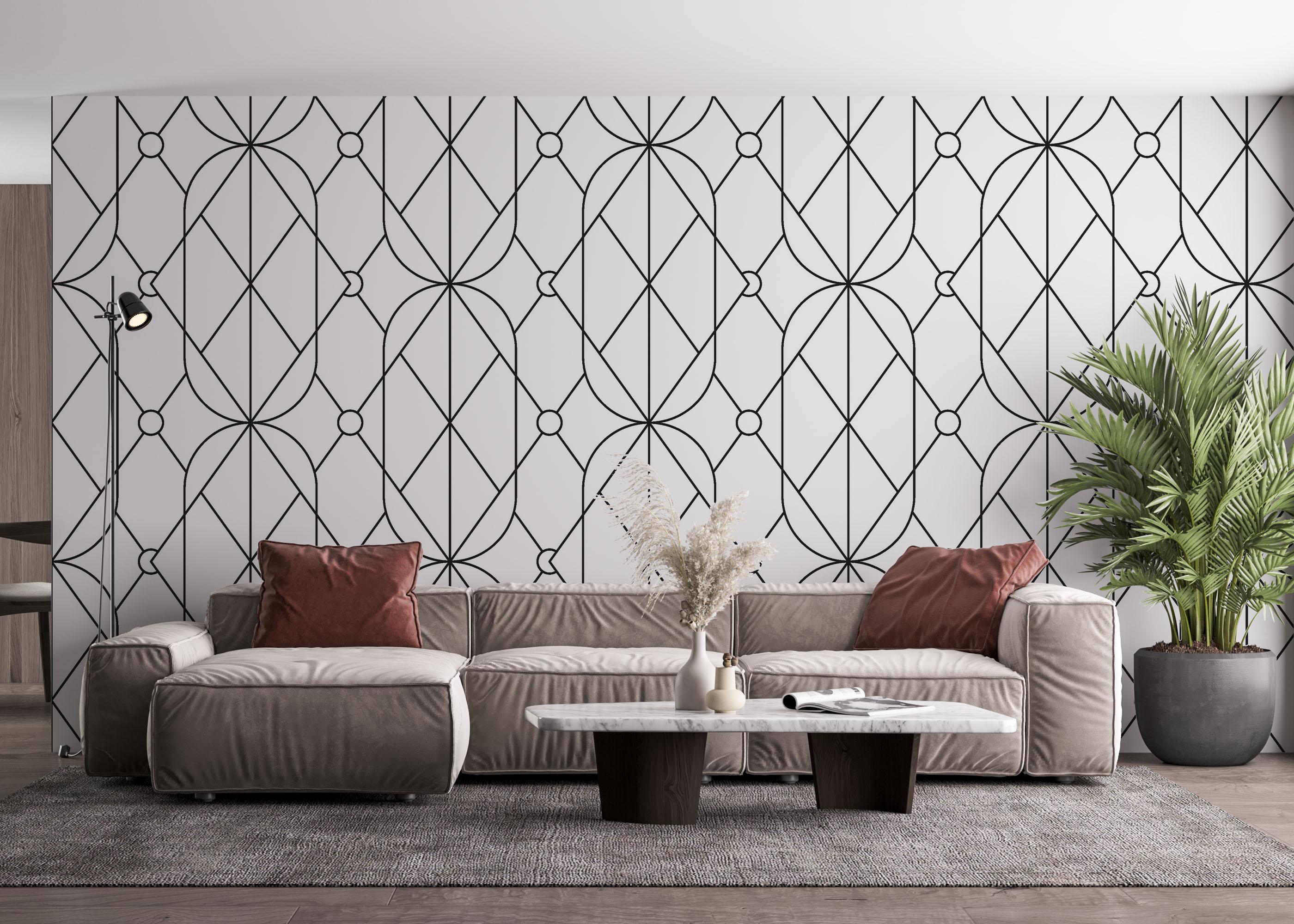 Fototapet Diamond Pattern mockup 4