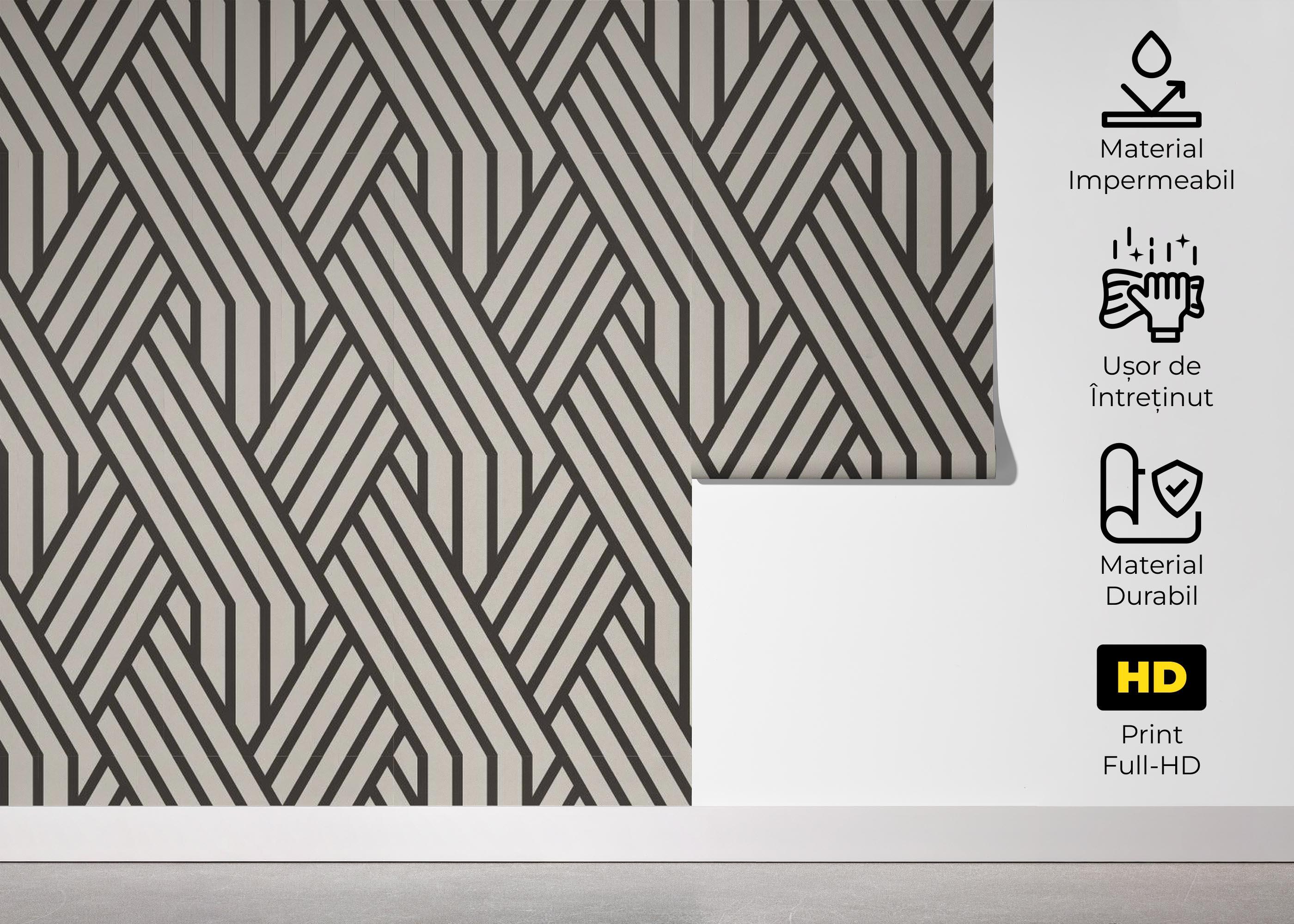 Fototapet Brown Geometric Line mockup 5