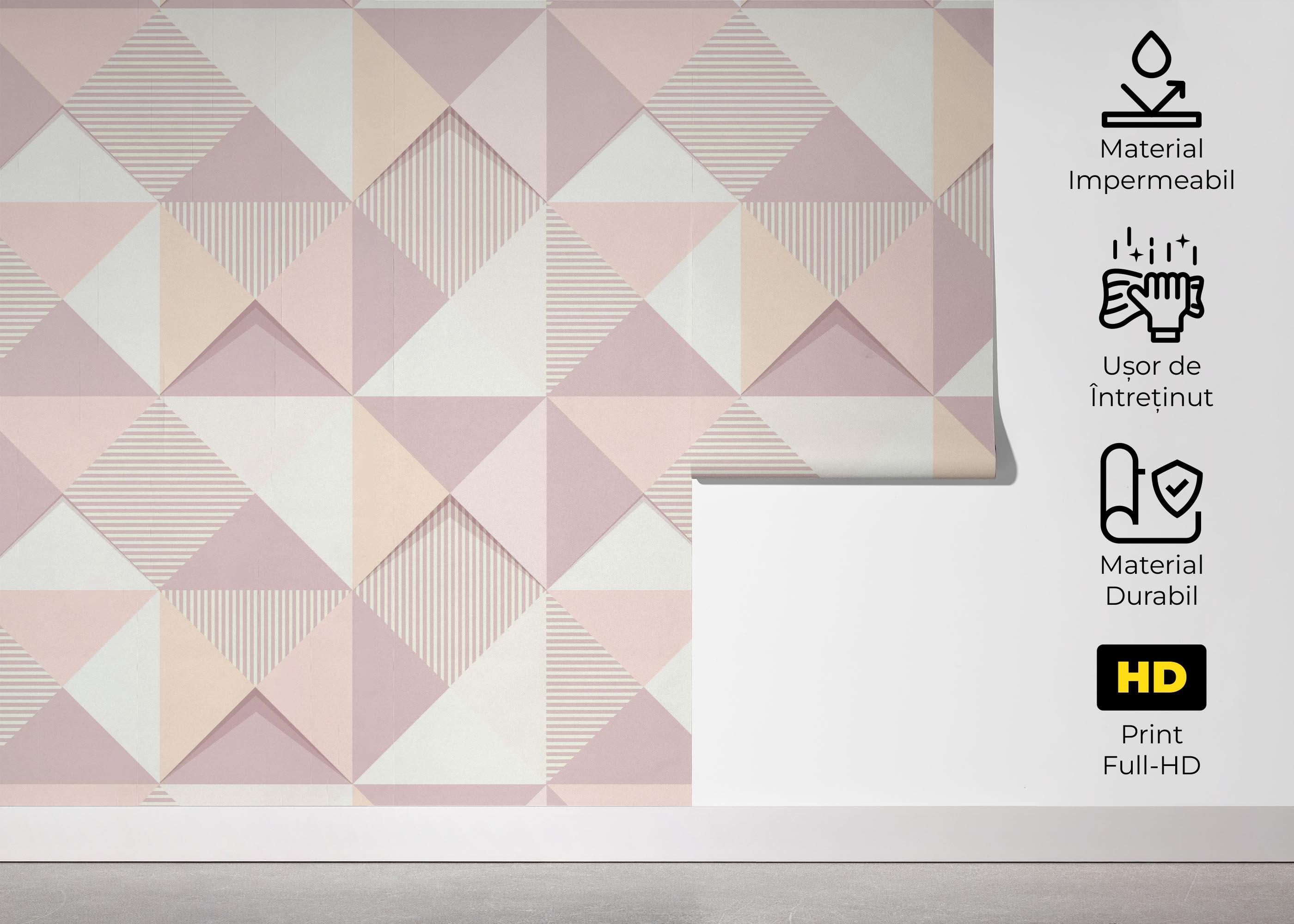 Fototapet Cream Purple Square mockup 5