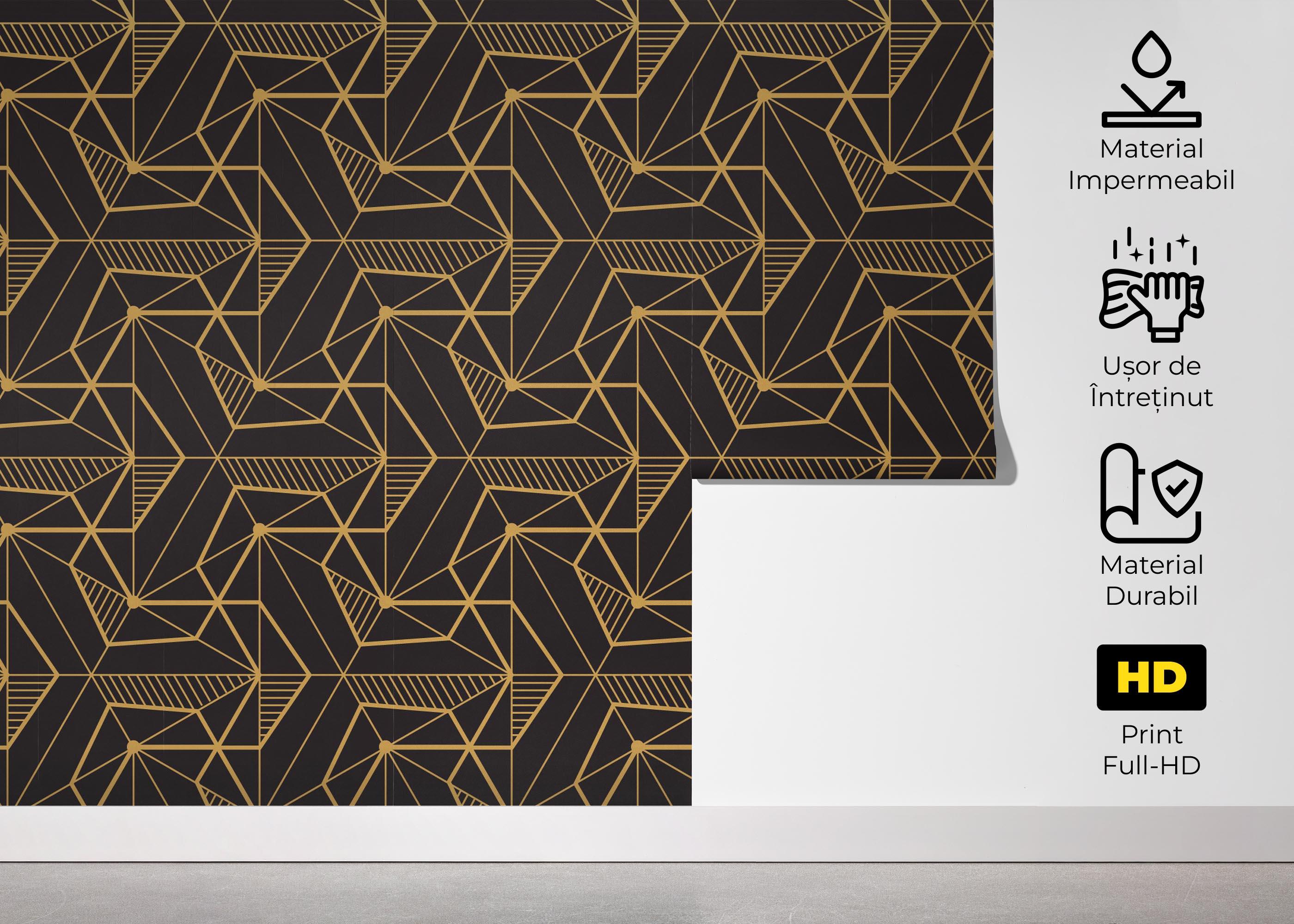 Fototapet Gold Art Triangle mockup 5