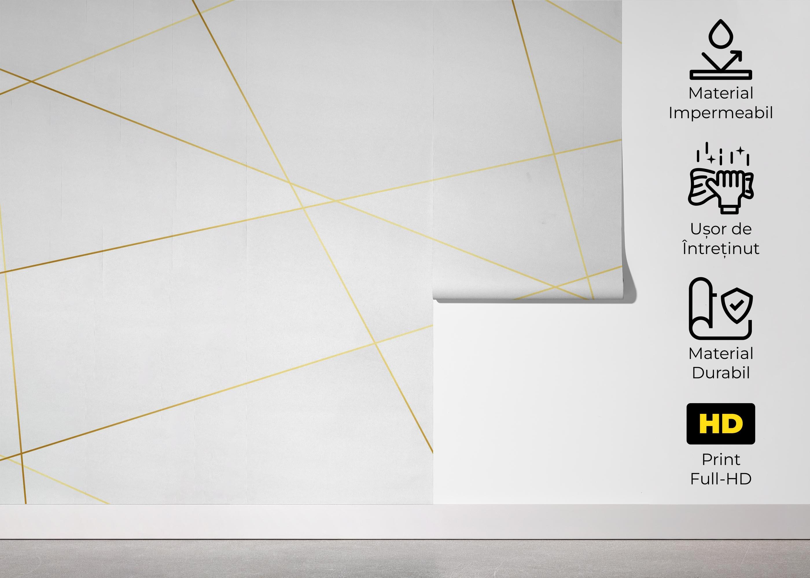 Fototapet Gold Line Cut mockup 5