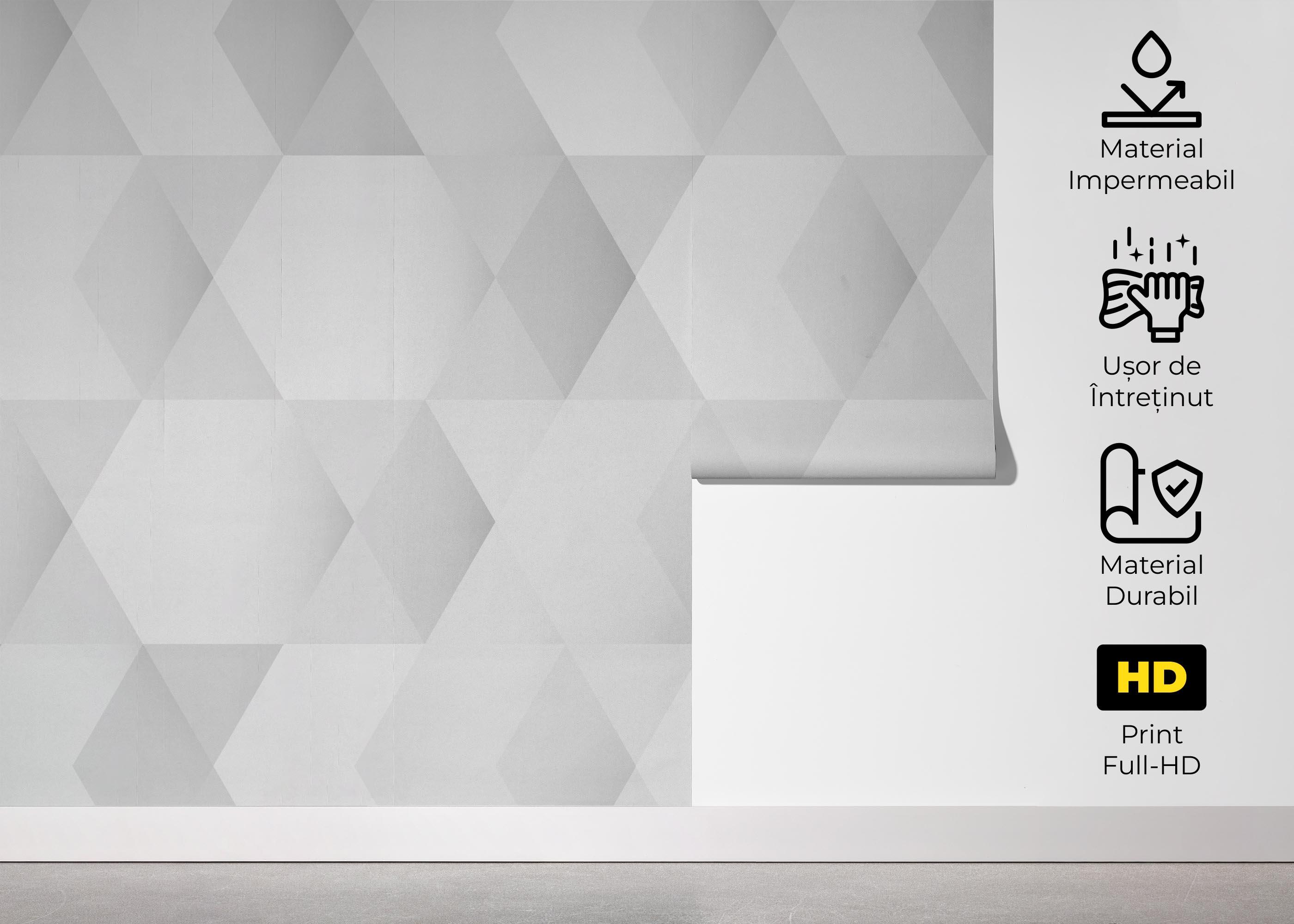 Fototapet Grey Hexagonal Art mockup 5