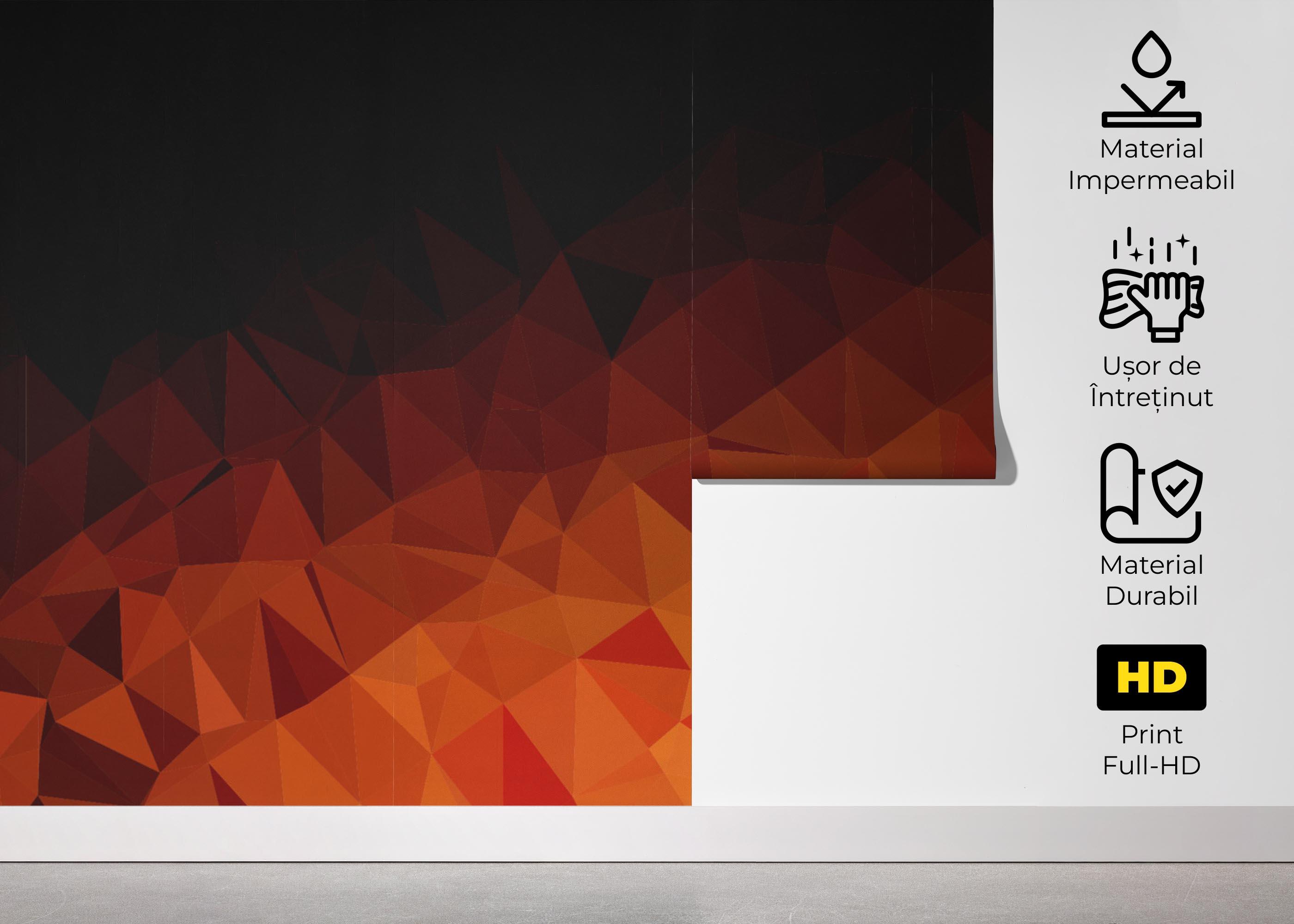 Fototapet Lava Triangle Wall mockup 5