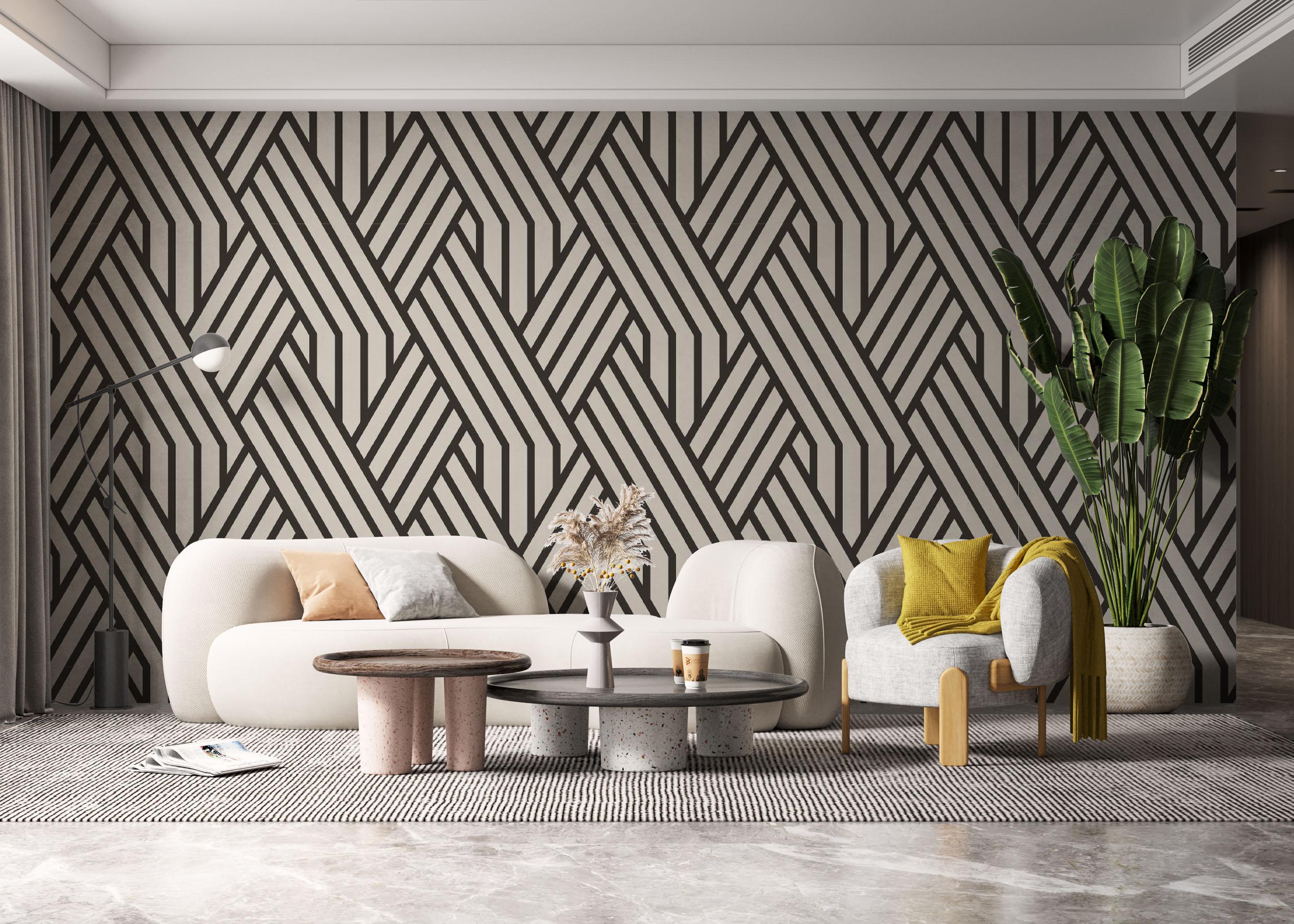 Fototapet Brown Geometric Line mockup 6