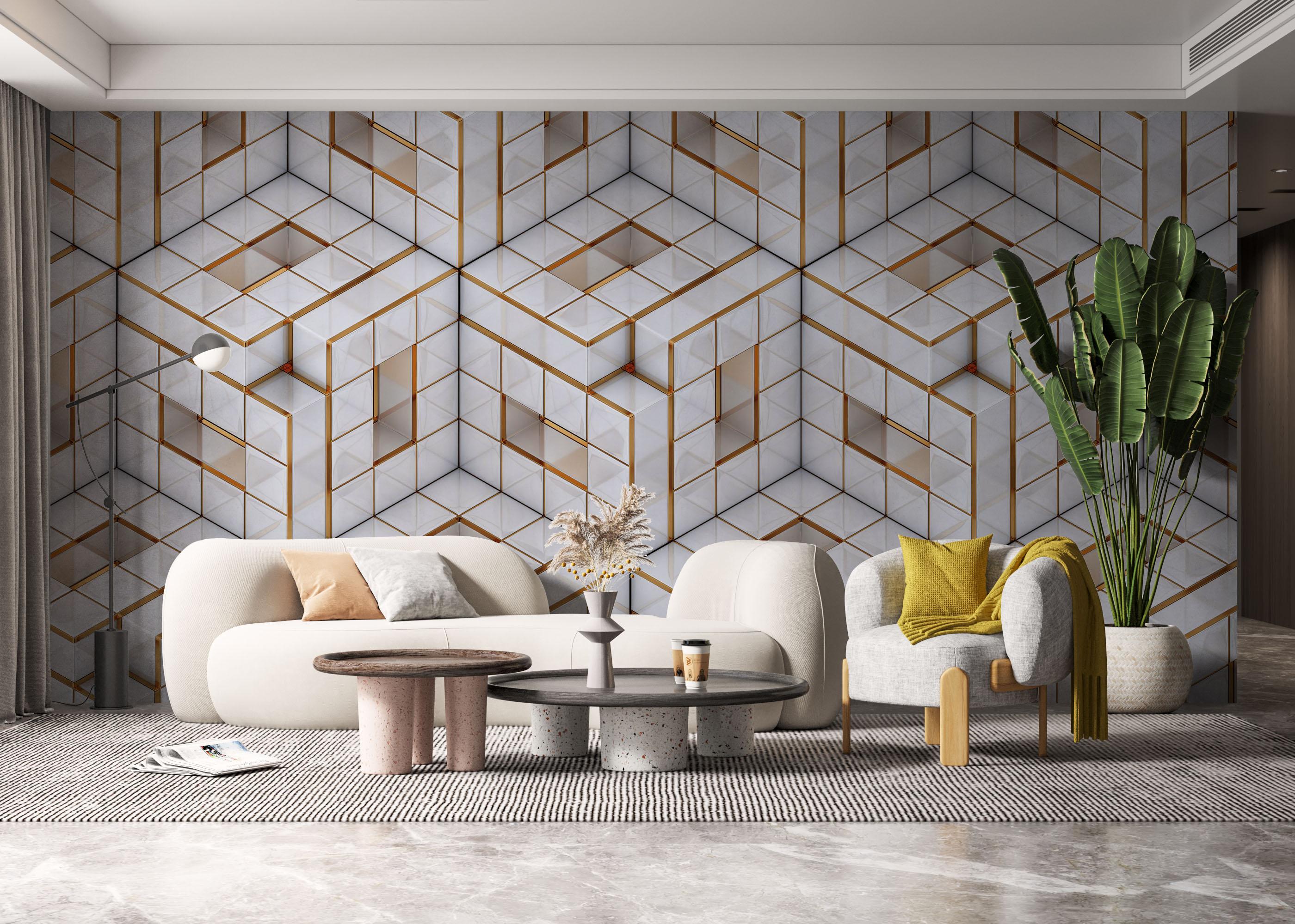 Fototapet Geometric Pattern mockup 6