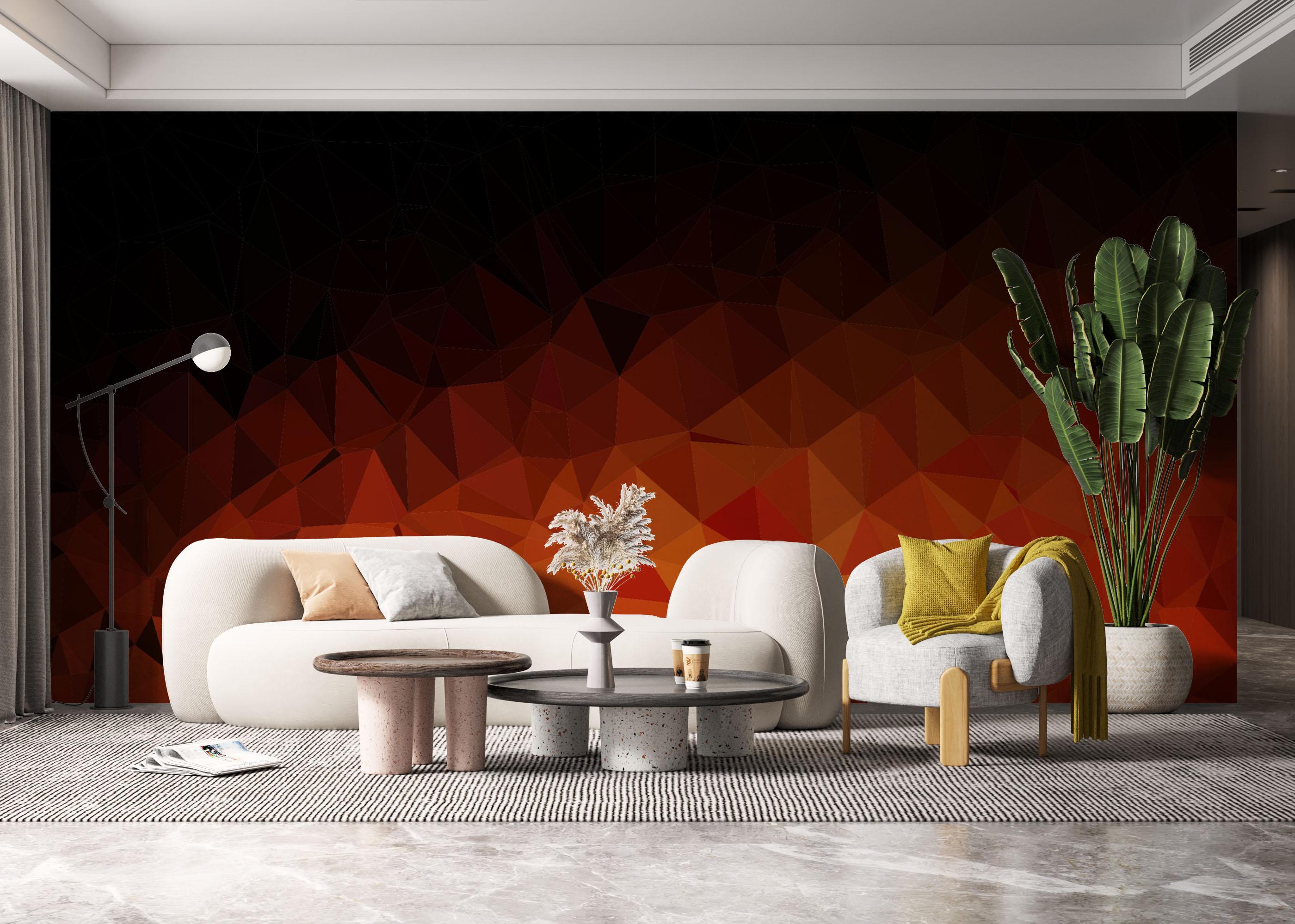 Fototapet Lava Triangle Wall mockup 6