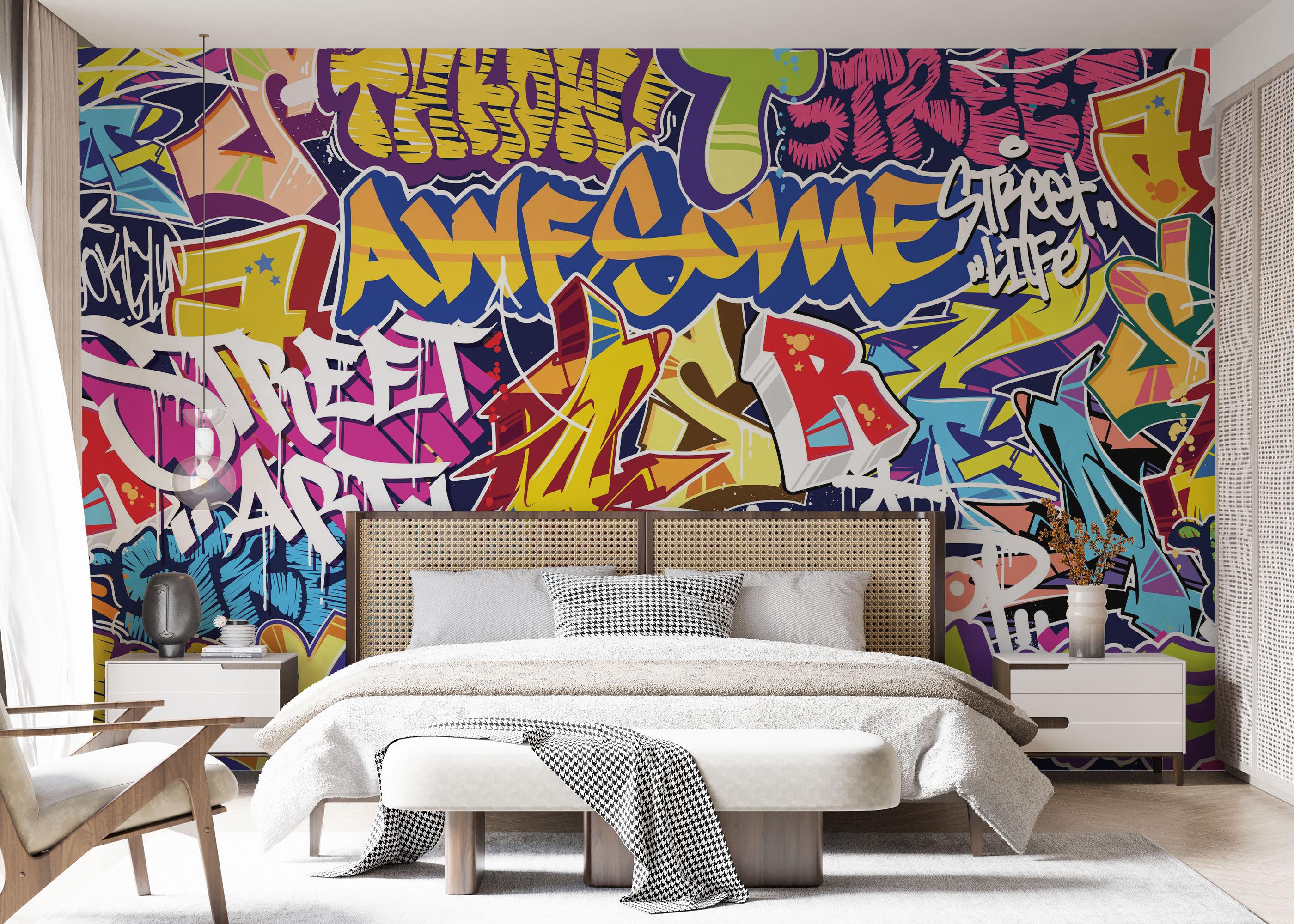 Fototapet Awesome Graffiti mockup 7