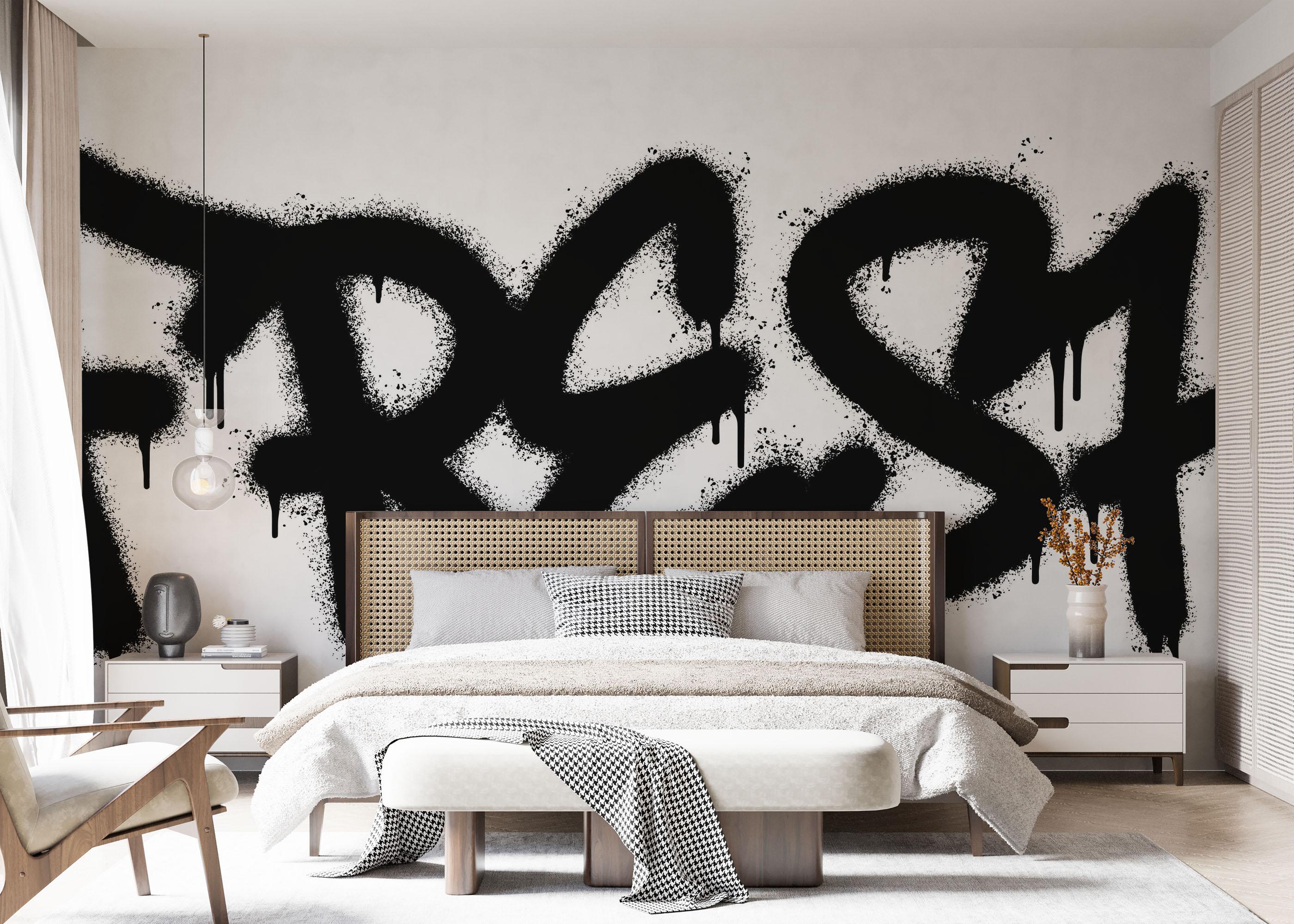 Fototapet Fresh Graffiti Spray mockup 7