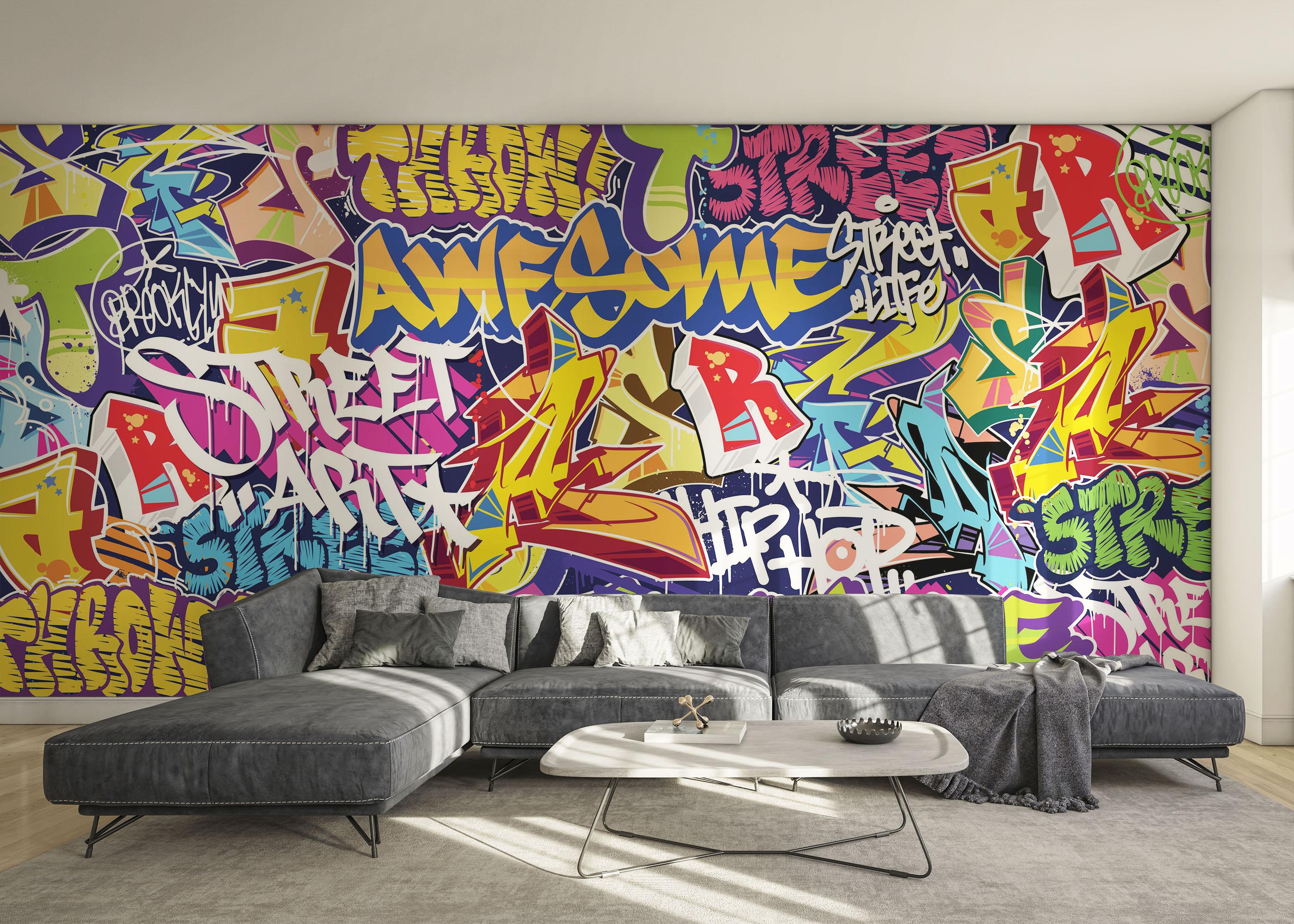 Fototapet Awesome Graffiti mockup 0