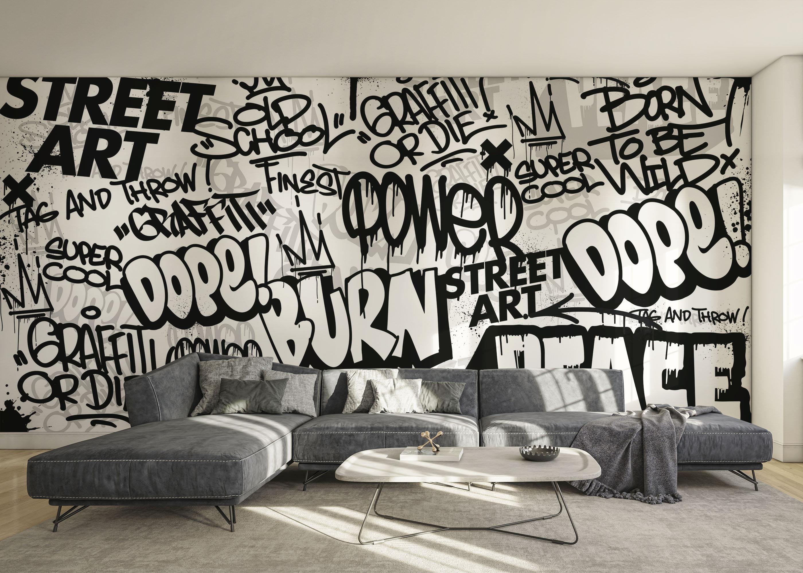 Fototapet Burn Graffiti Art mockup 0