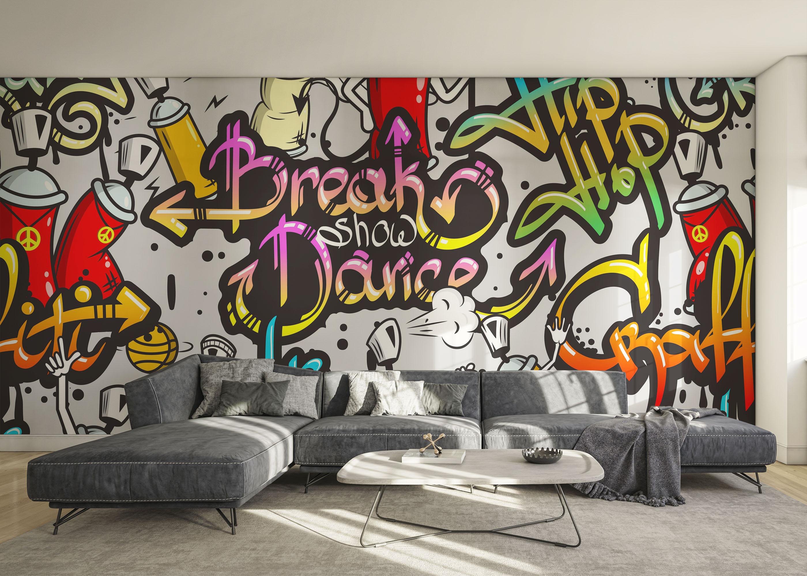 Fototapet Dance Graffiti mockup 0