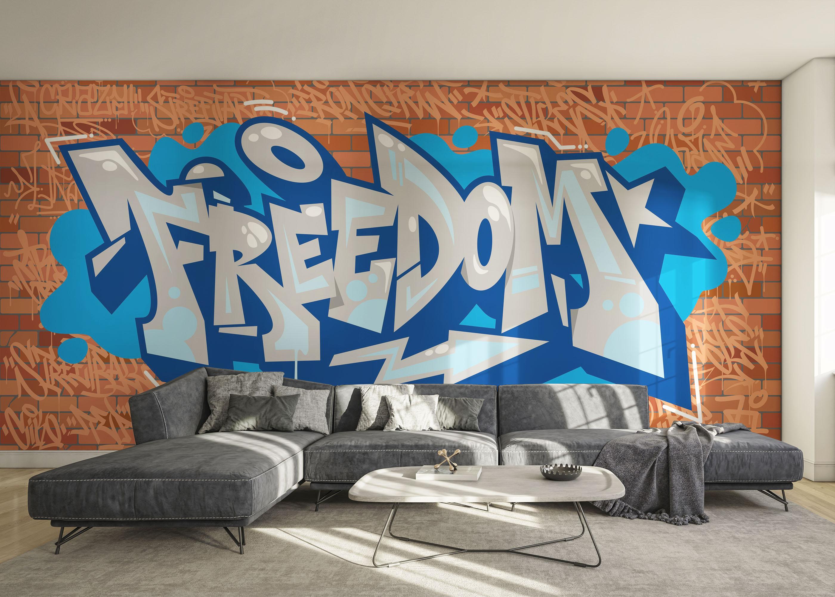 Fototapet Freedom Graffiti mockup 0