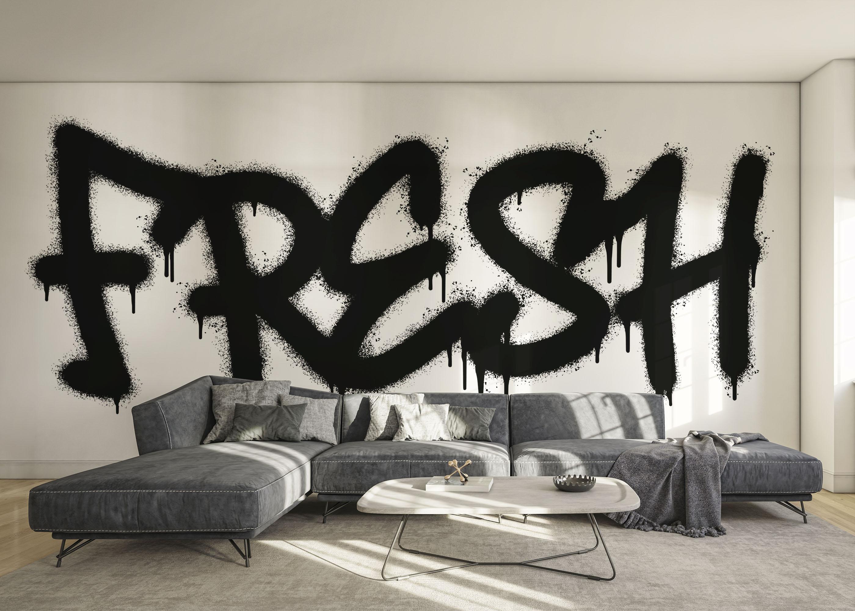 Fototapet Fresh Graffiti Spray mockup 0