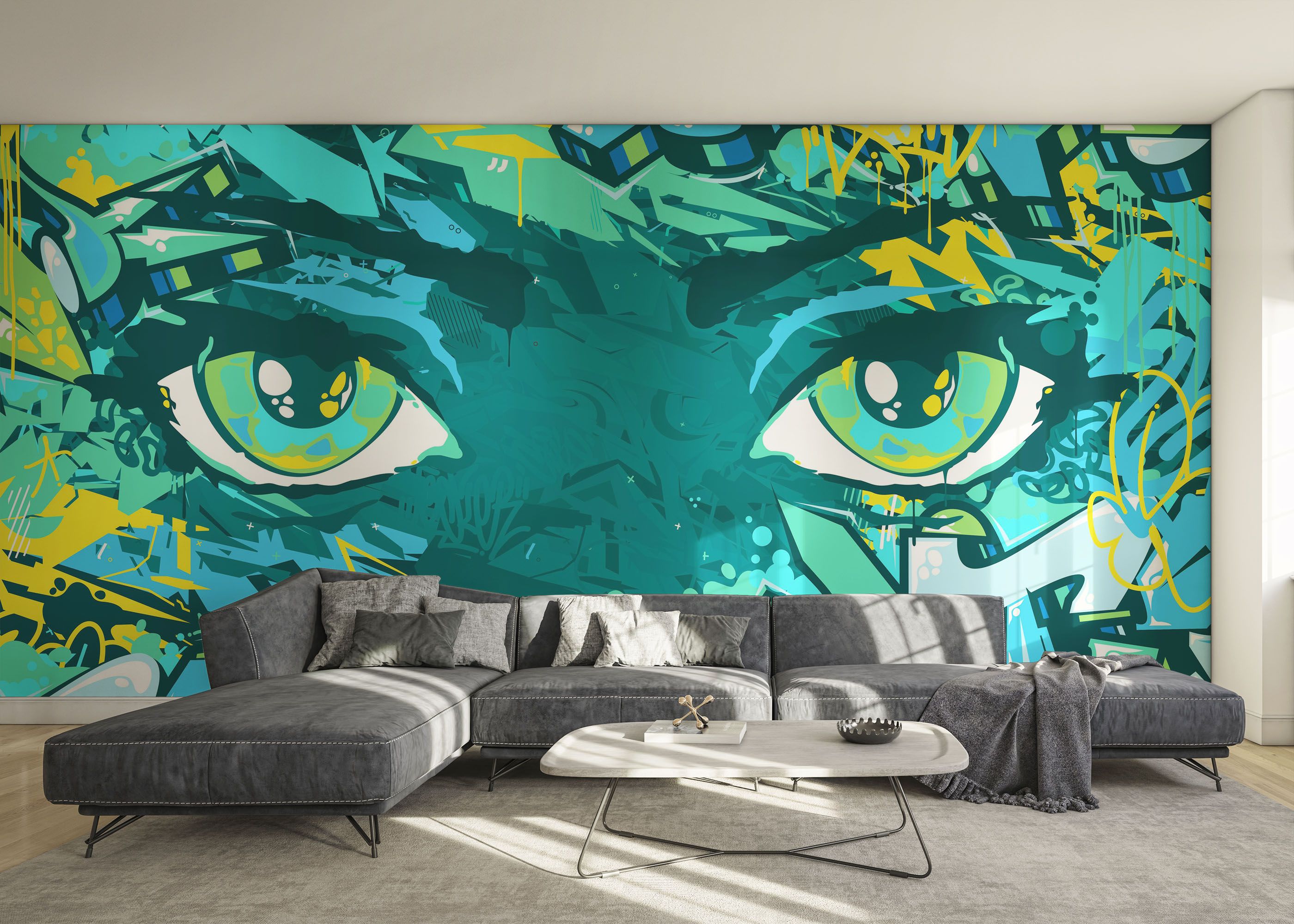 Graffiti Green Eyes mockup 0