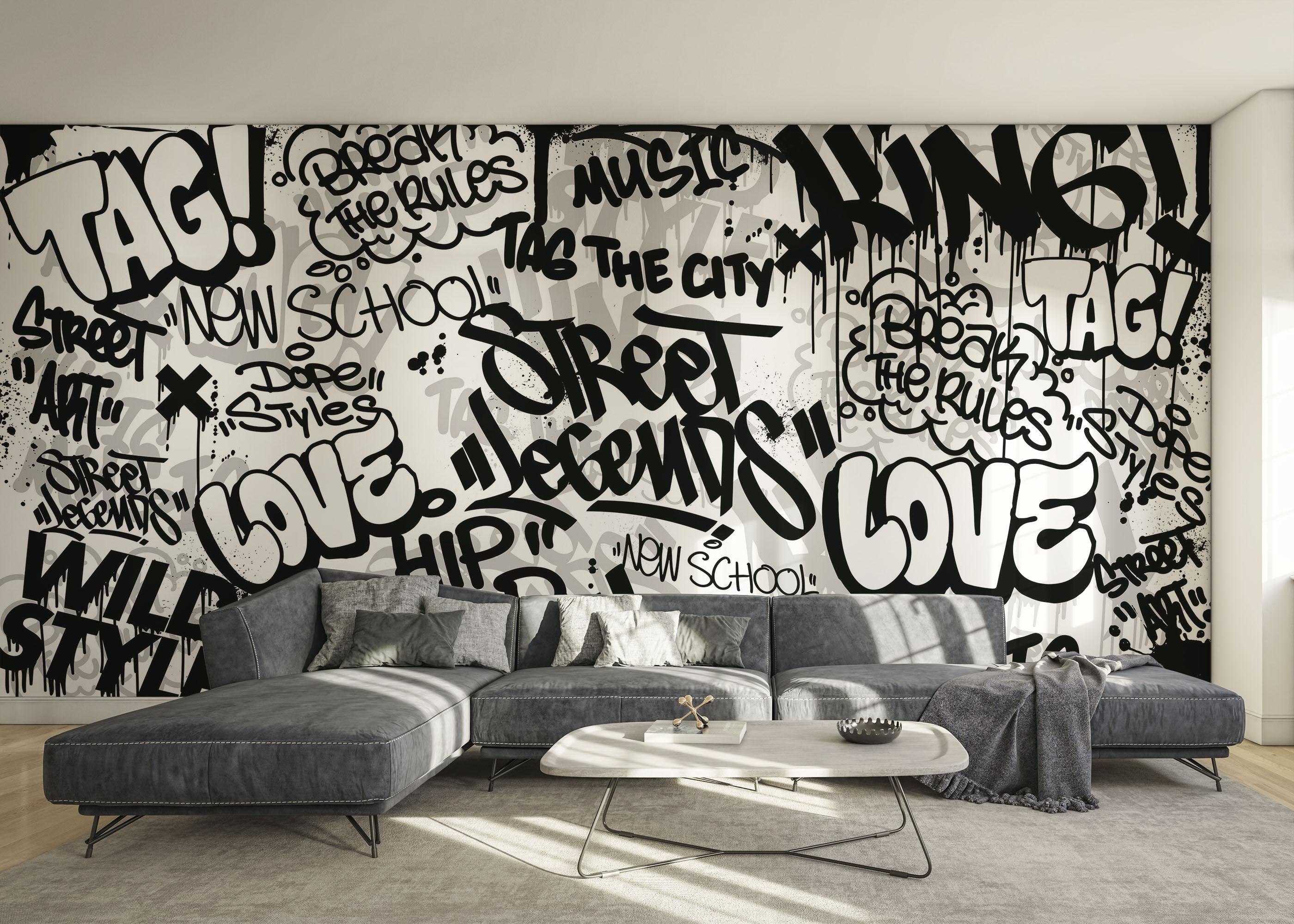 Fototapet Legends Graffiti mockup 0