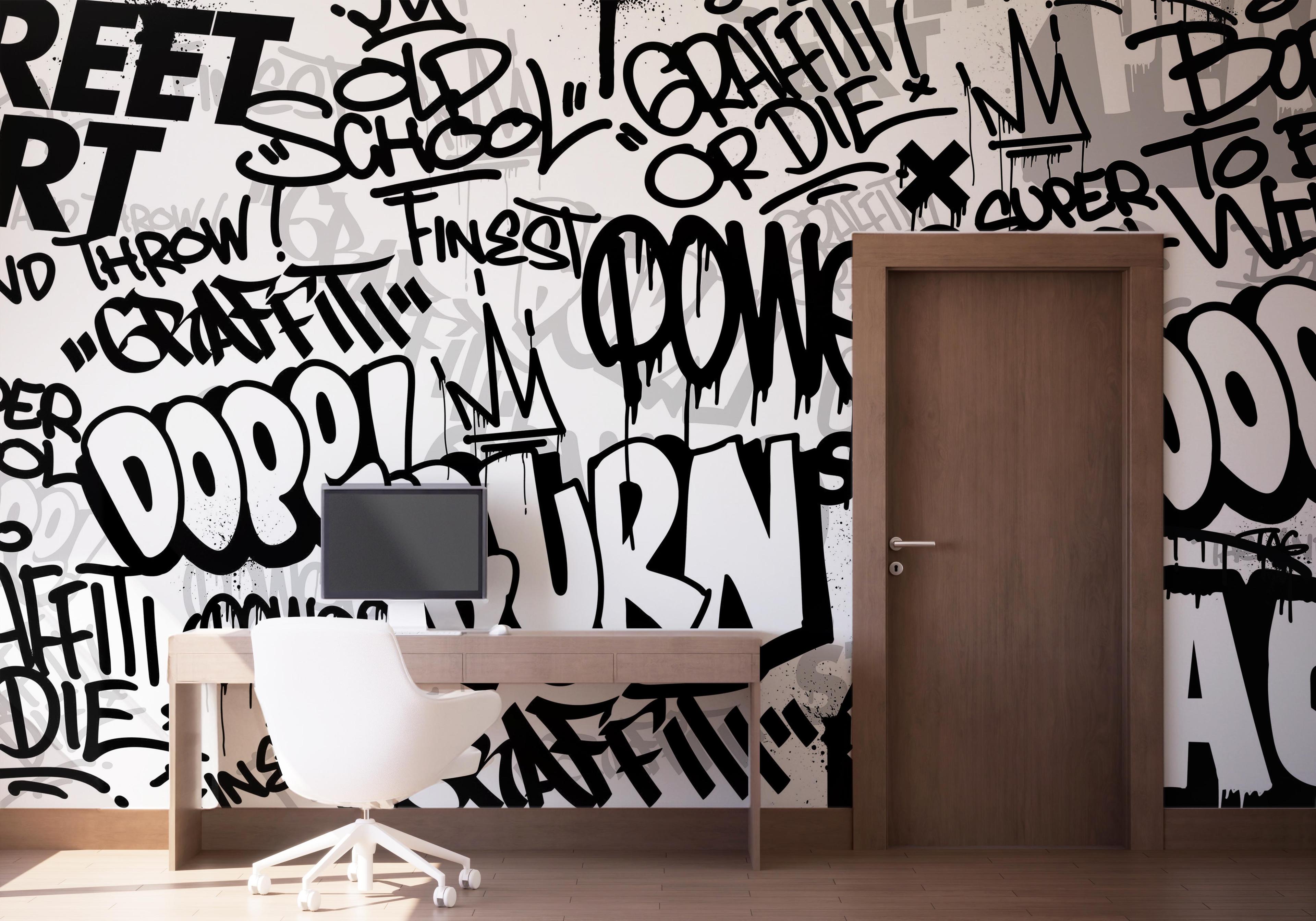 Fototapet Burn Graffiti Art mockup 1
