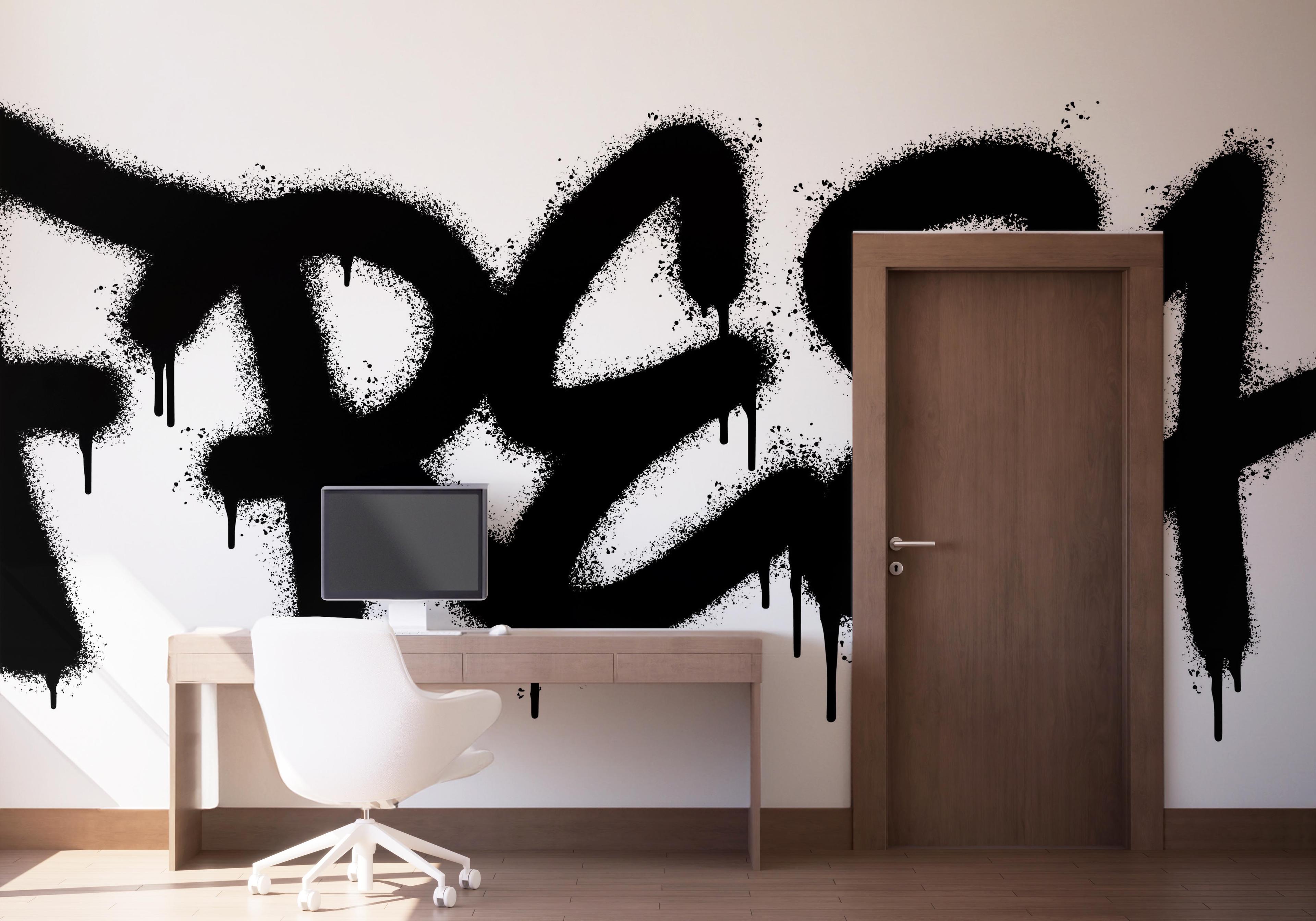 Fototapet Fresh Graffiti Spray mockup 1