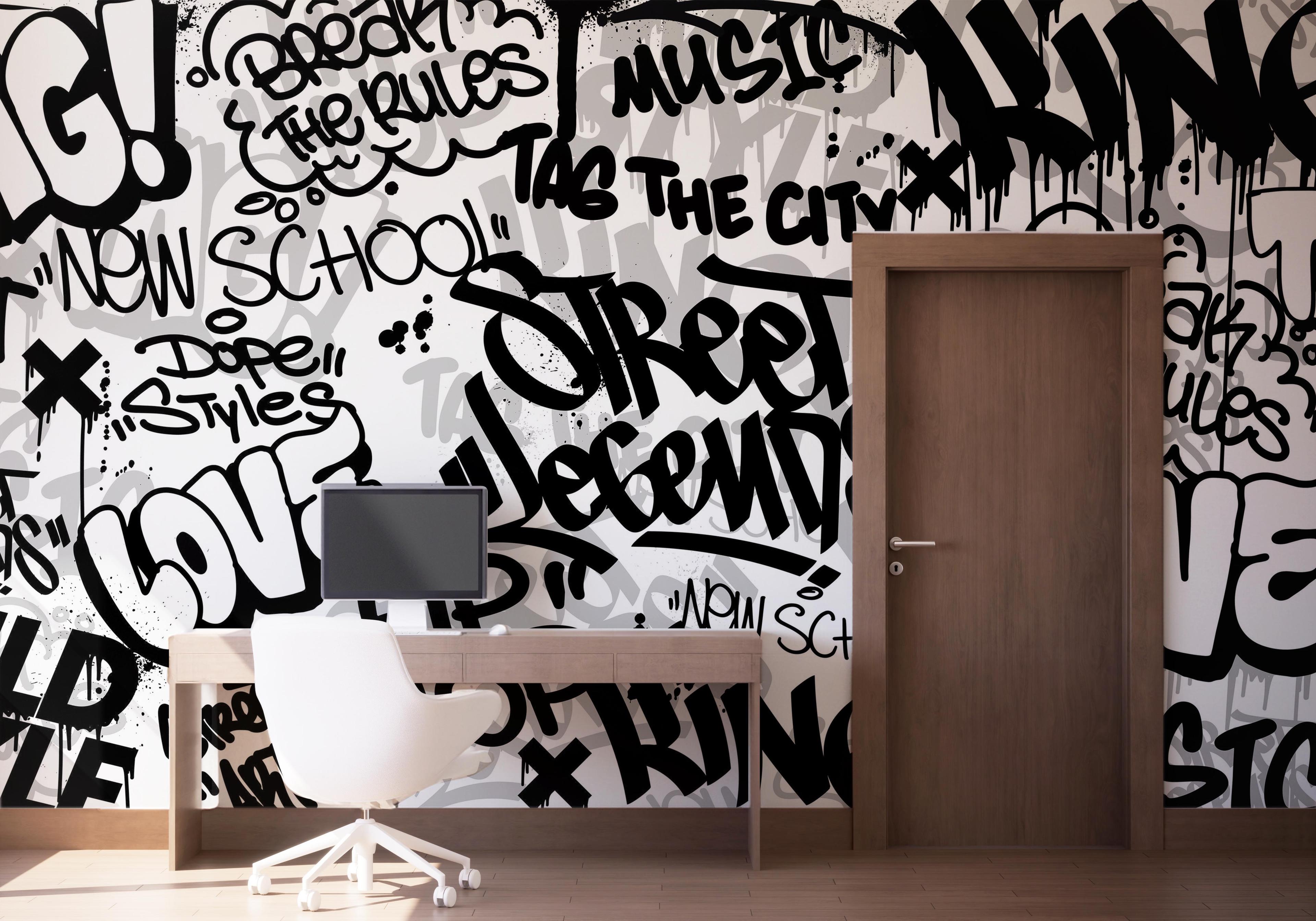 Fototapet Legends Graffiti mockup 1