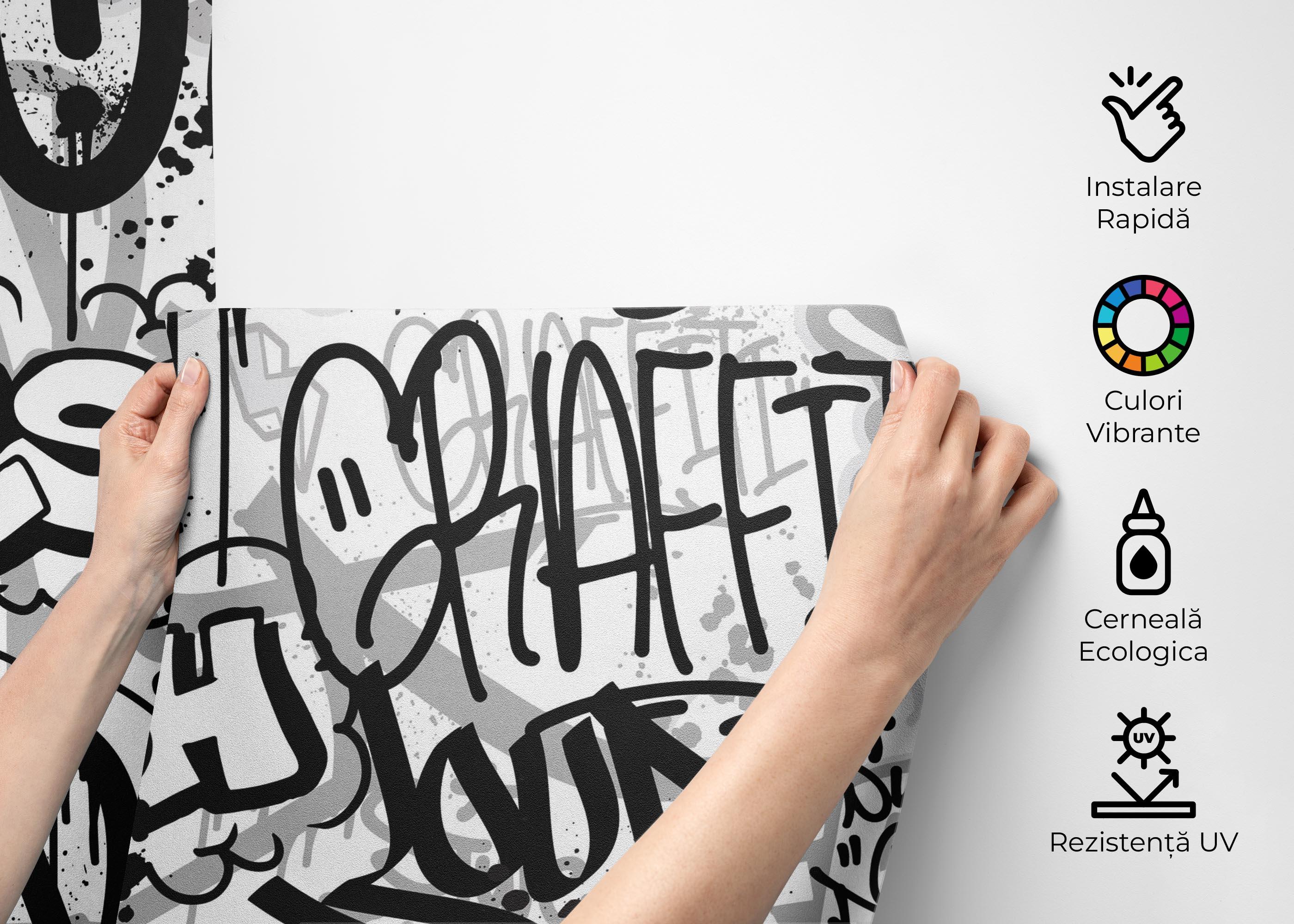 Fototapet Fresh Graffiti Art mockup 2