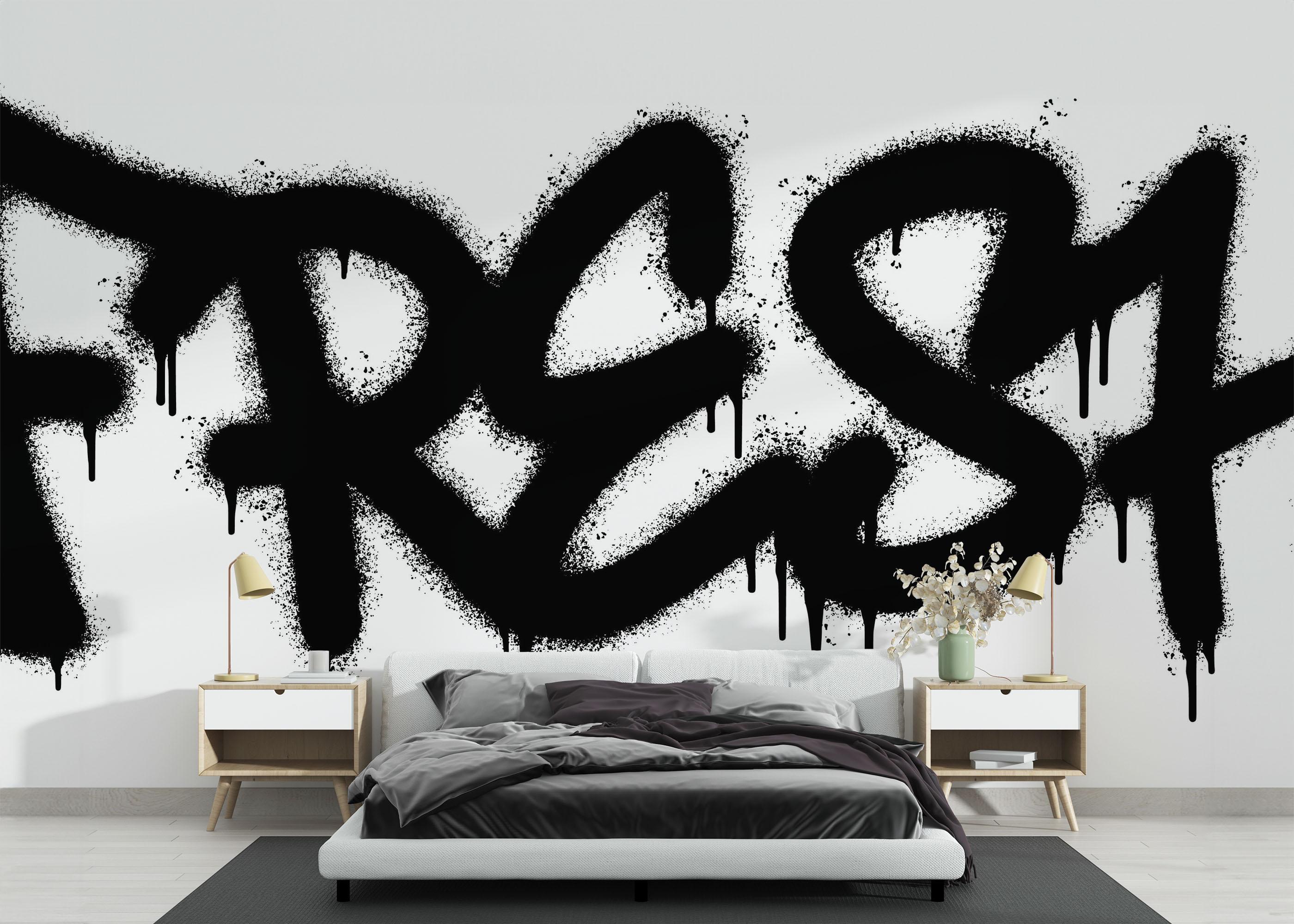 Fototapet Fresh Graffiti Spray mockup 3