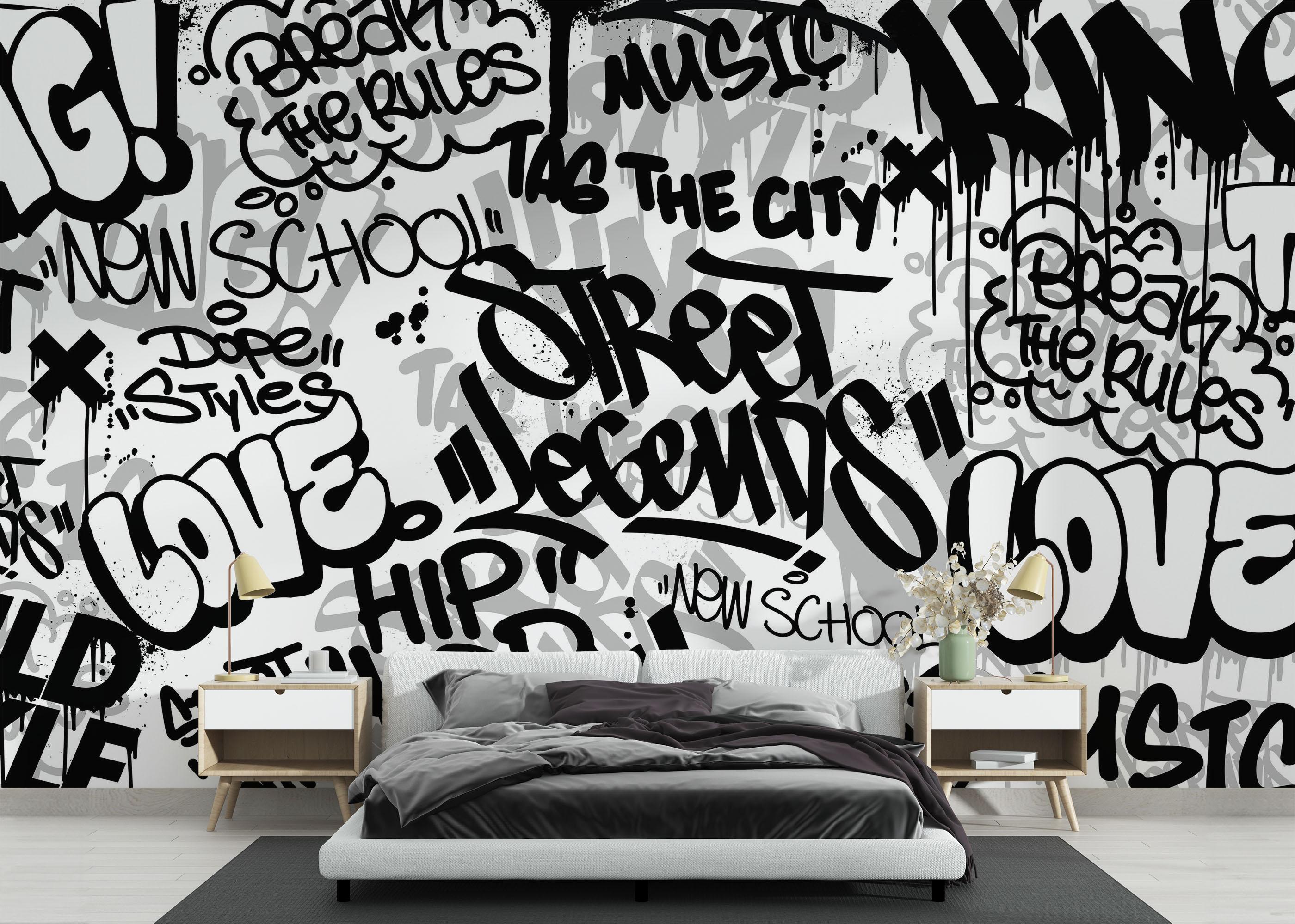 Fototapet Legends Graffiti mockup 3