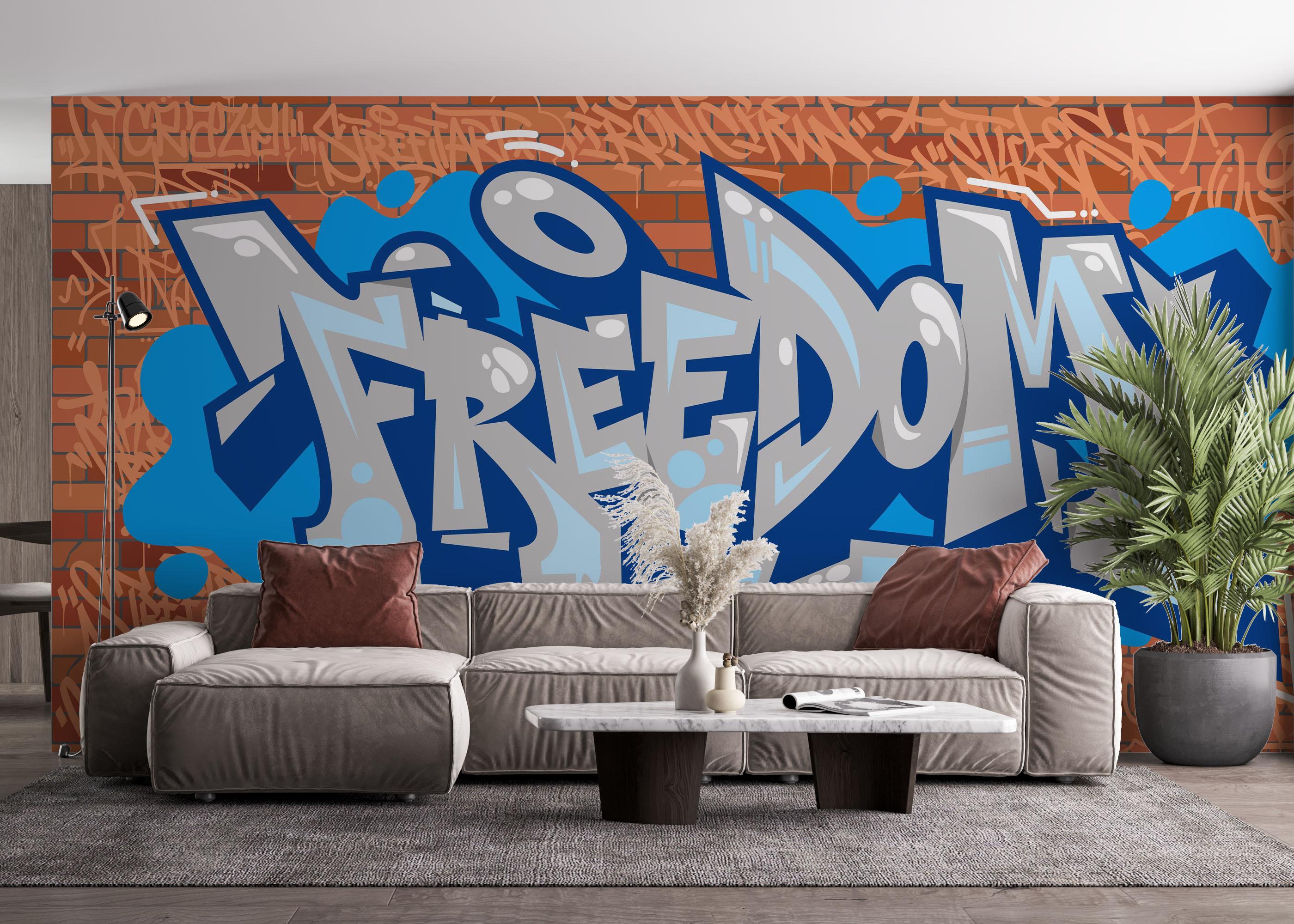 Fototapet Freedom Graffiti mockup 4