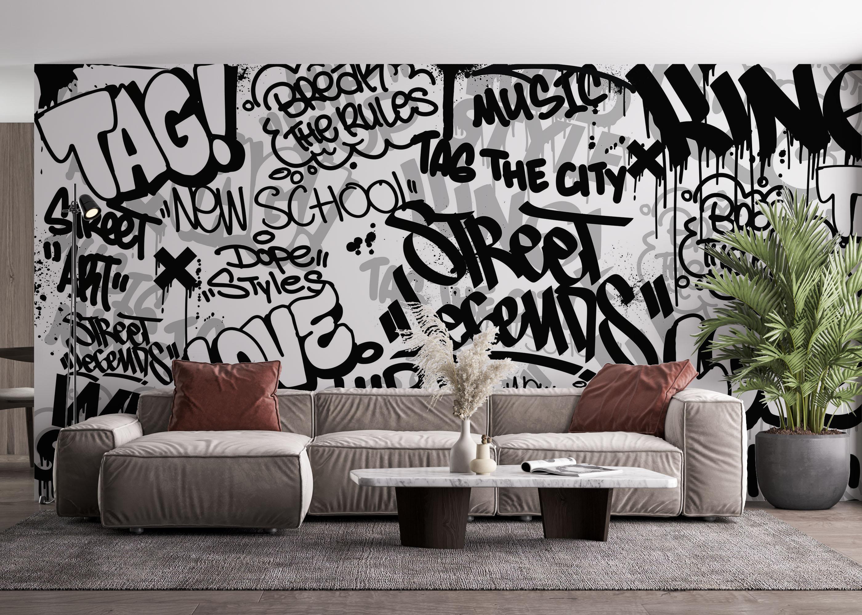 Fototapet Legends Graffiti mockup 4
