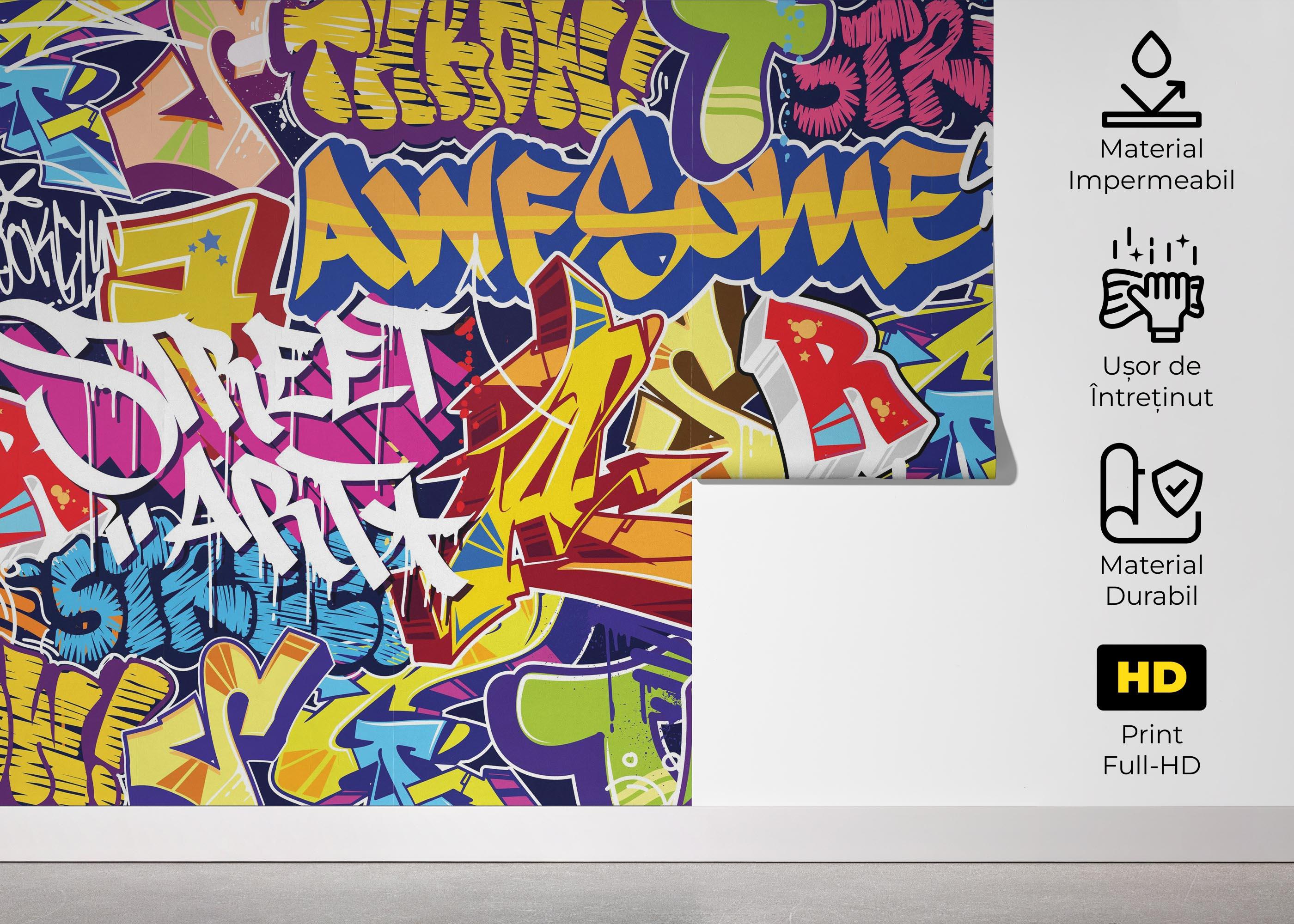 Fototapet Awesome Graffiti mockup 5