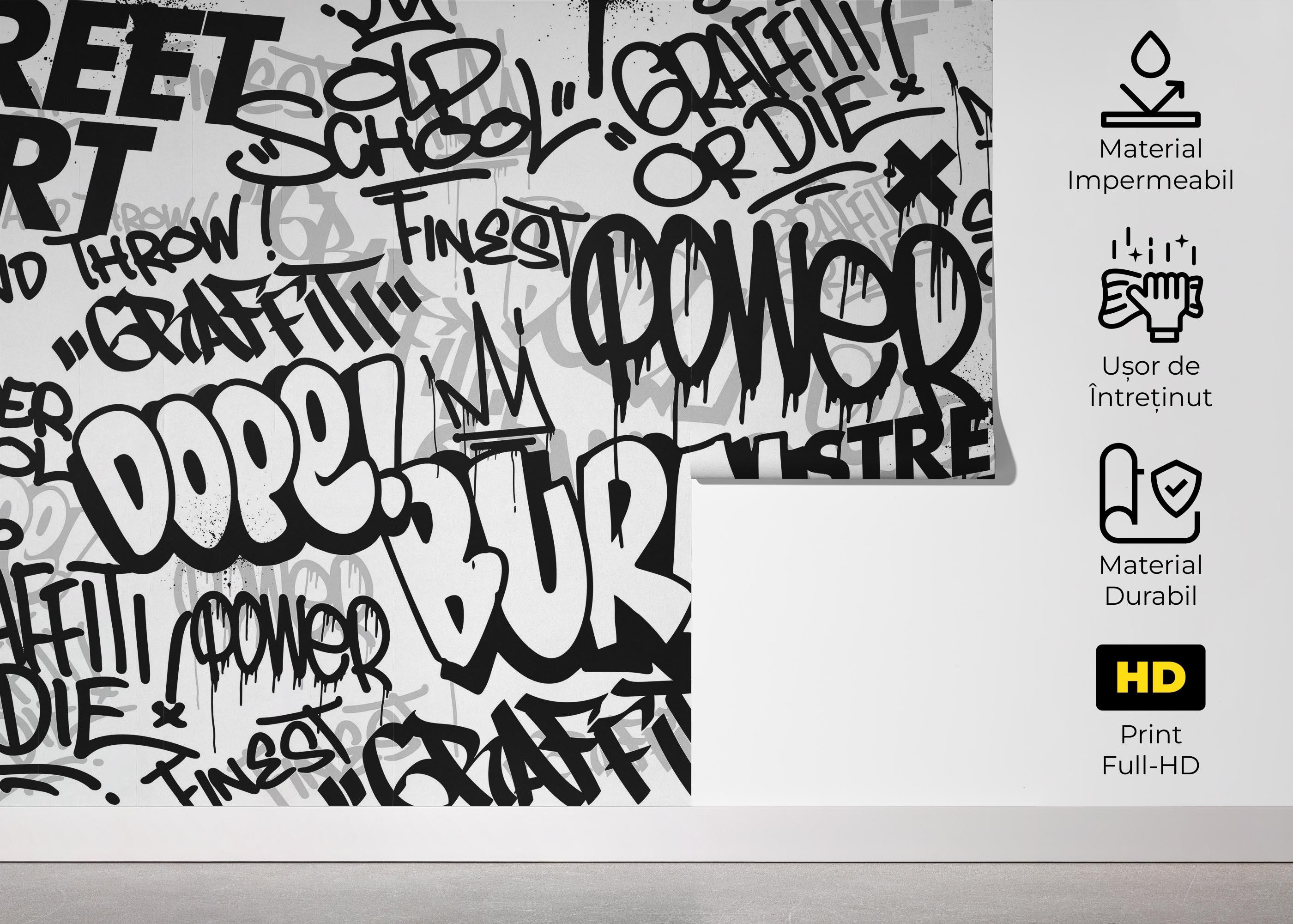 Fototapet Burn Graffiti Art mockup 5