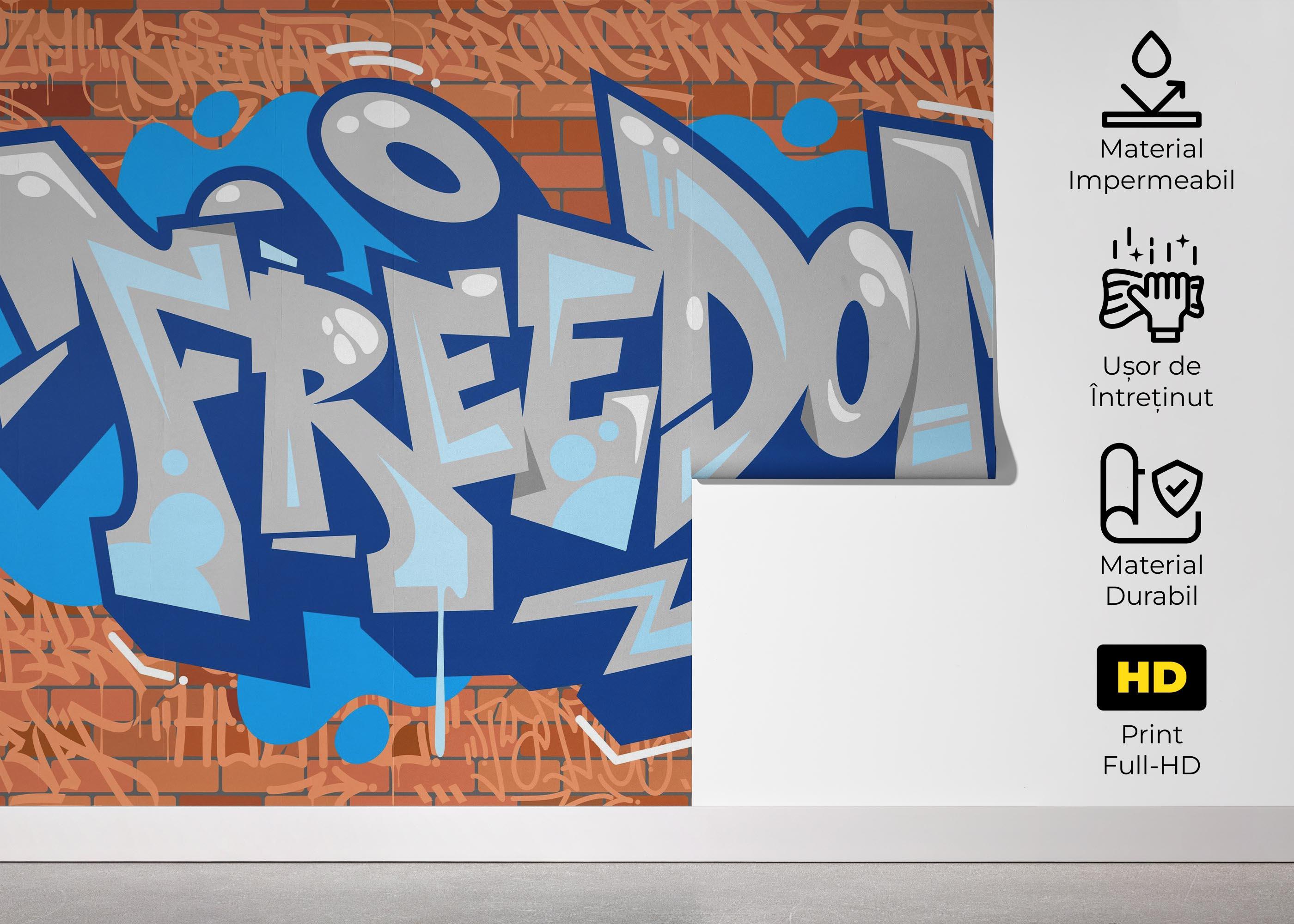 Fototapet Freedom Graffiti mockup 5