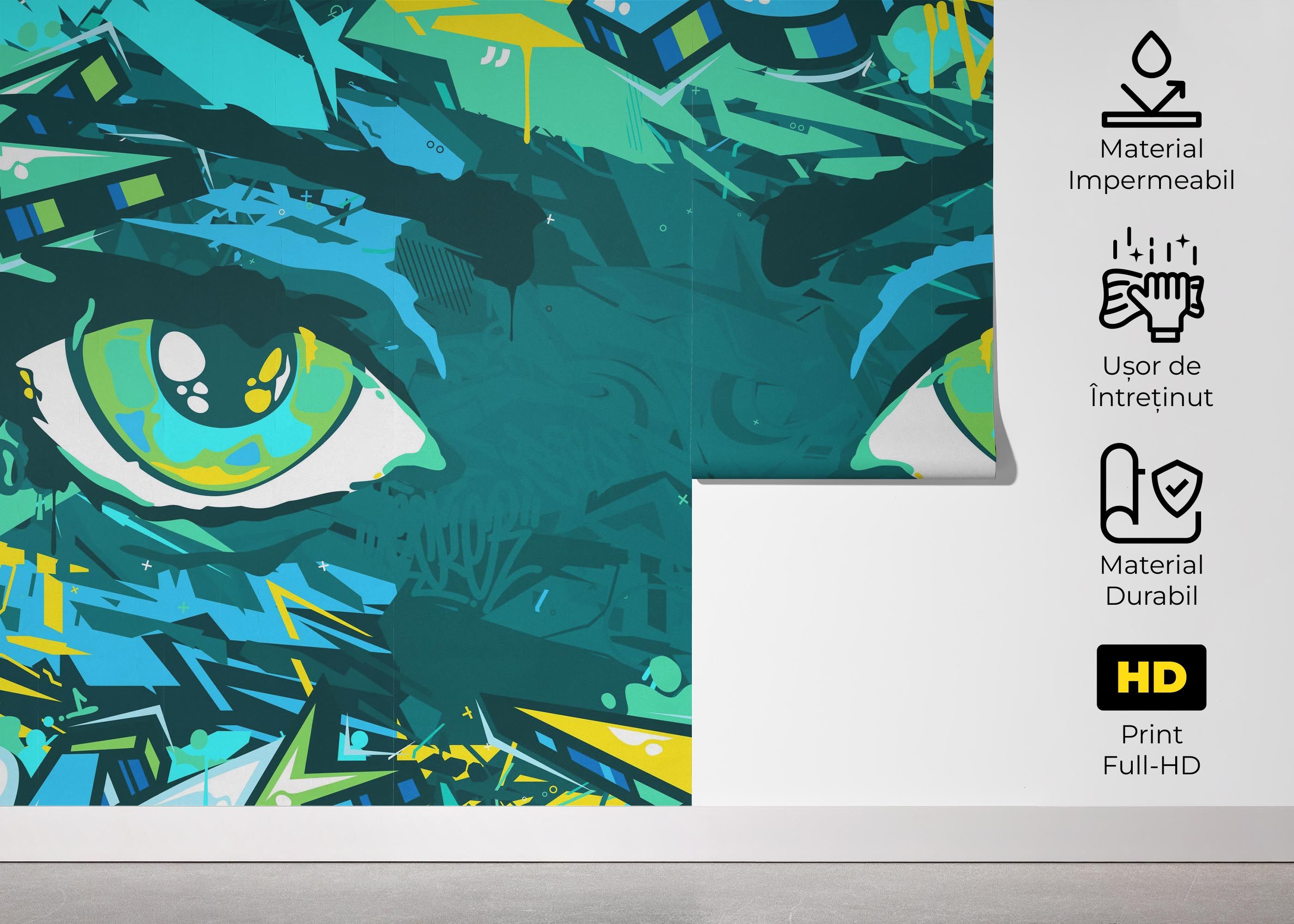 Graffiti Green Eyes mockup 5