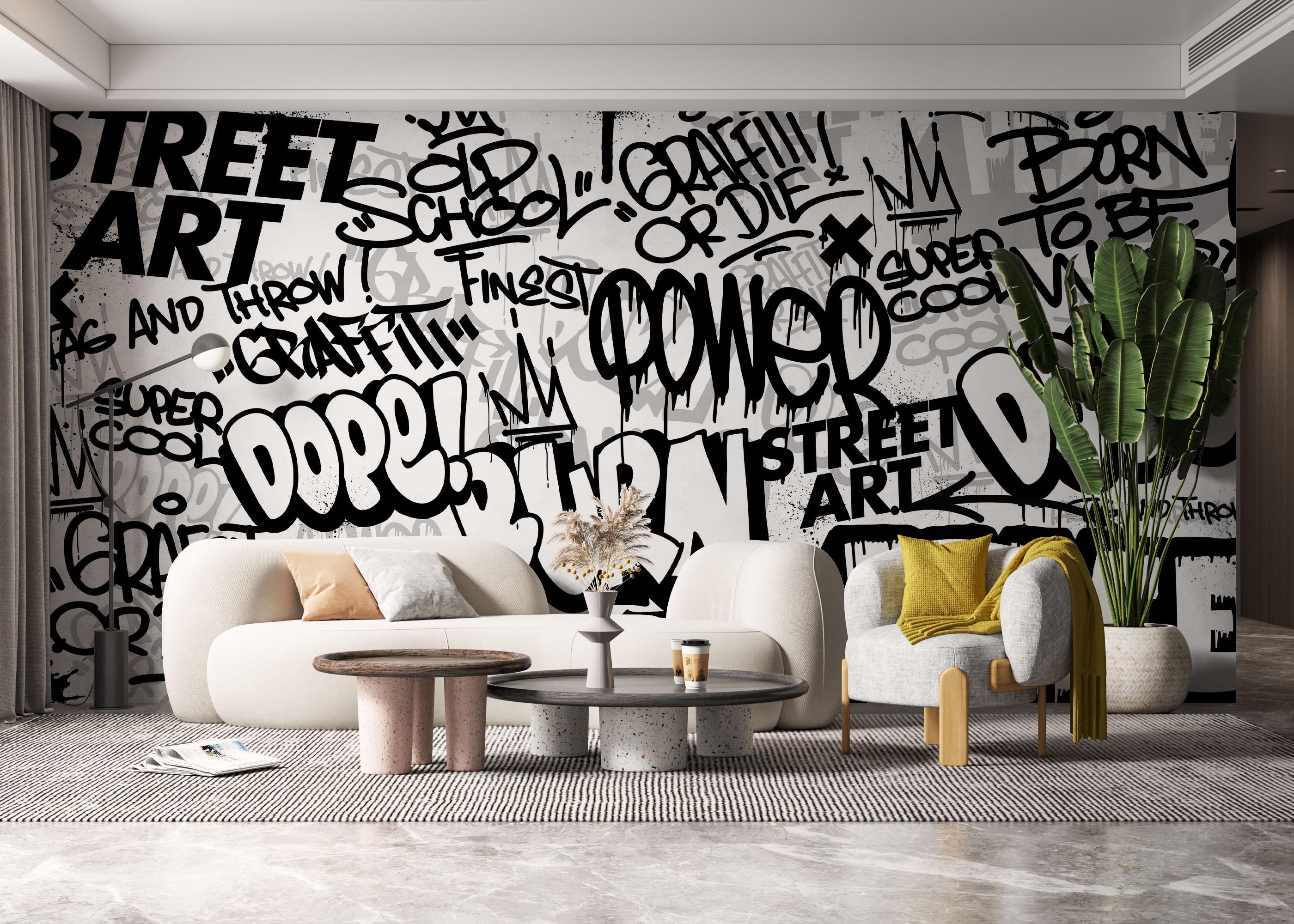 Fototapet Burn Graffiti Art mockup 6