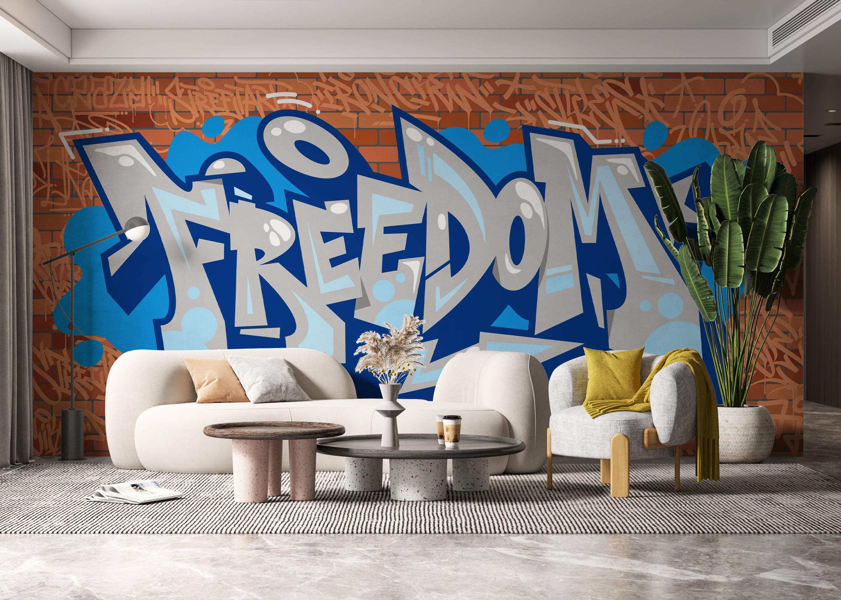 Fototapet Freedom Graffiti mockup 6