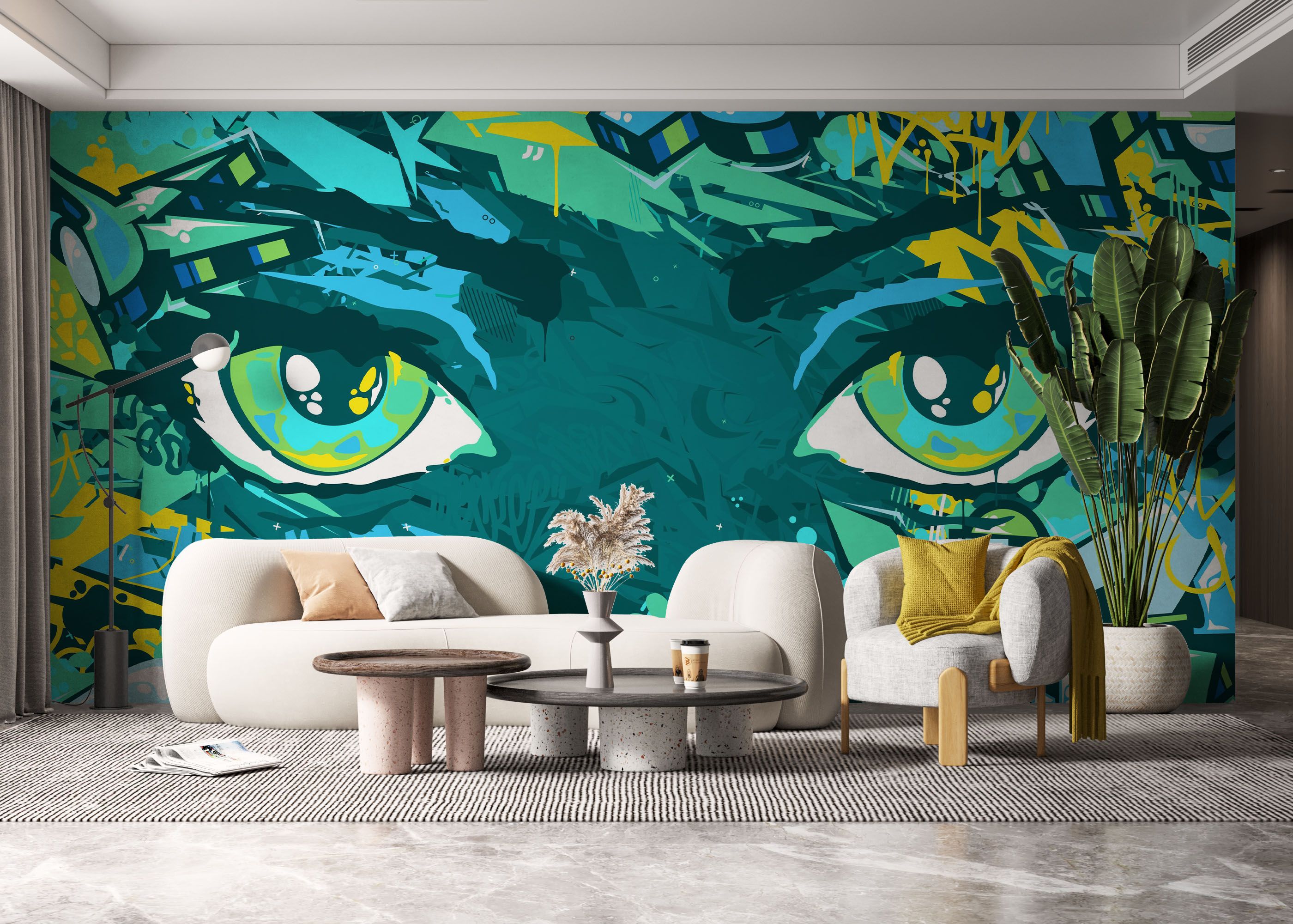 Graffiti Green Eyes mockup 6