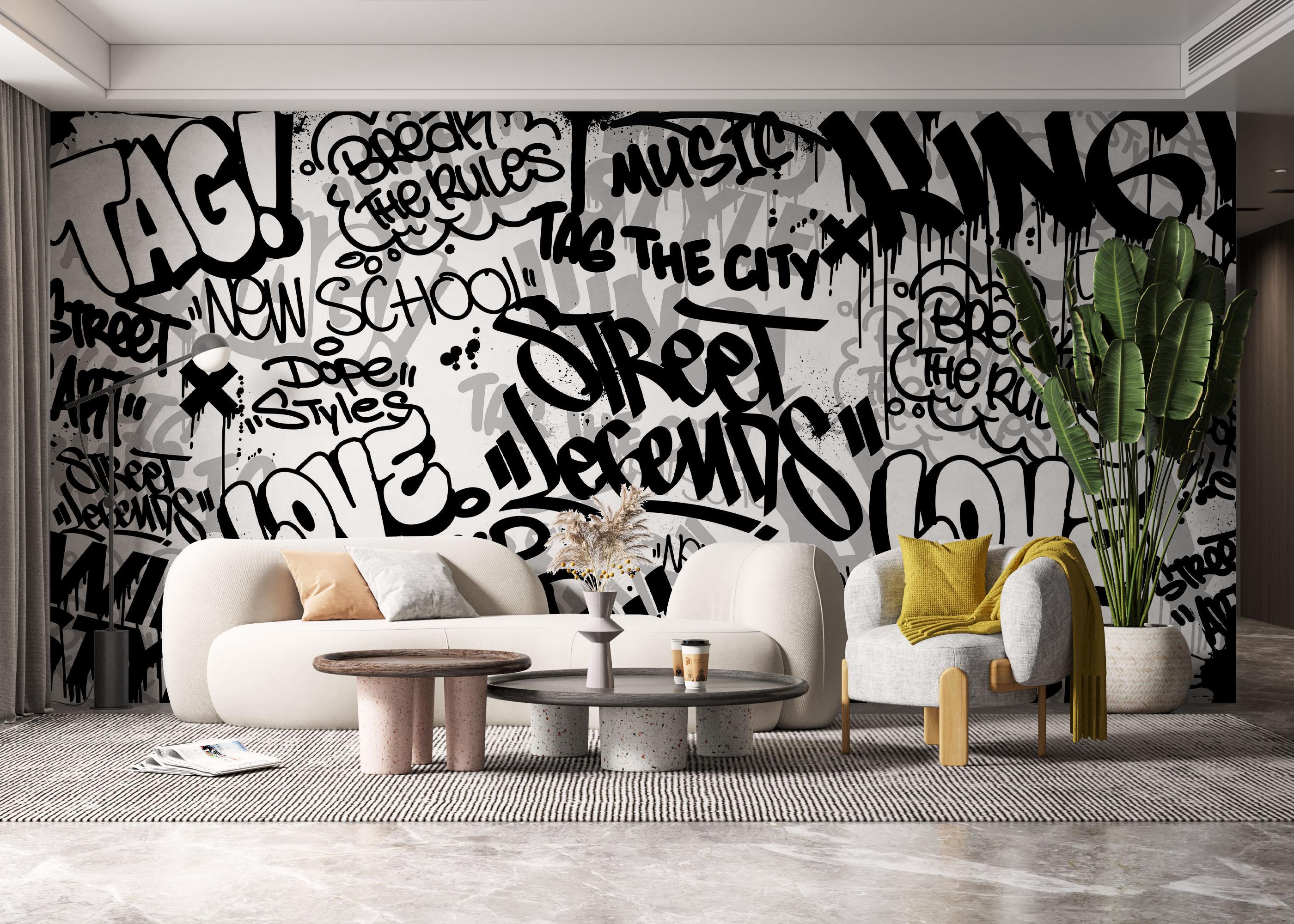 Fototapet Legends Graffiti mockup 6