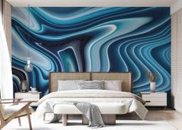 Blue 3d Marble mockup 7