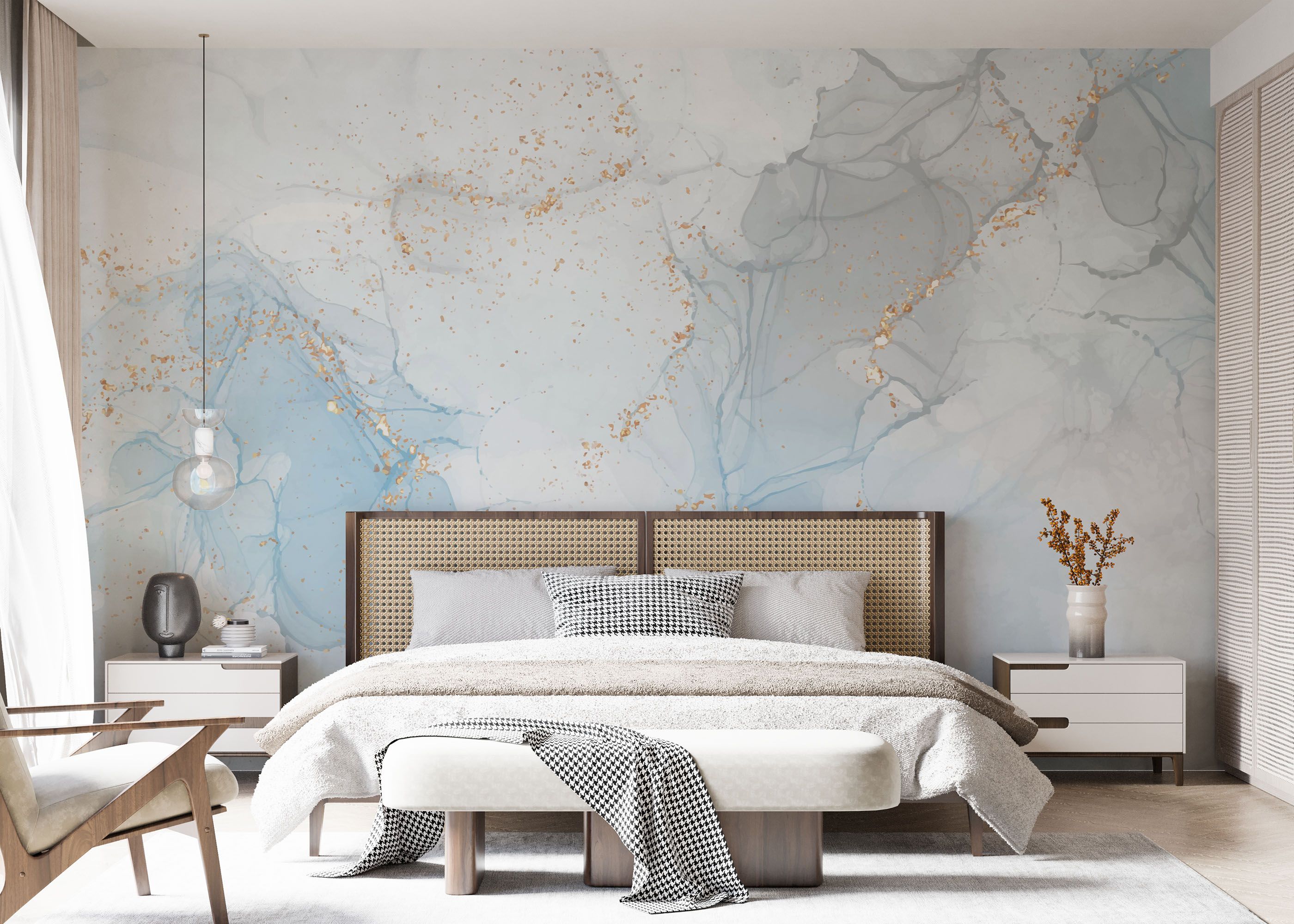 Blue Alcohol Marble mockup 7