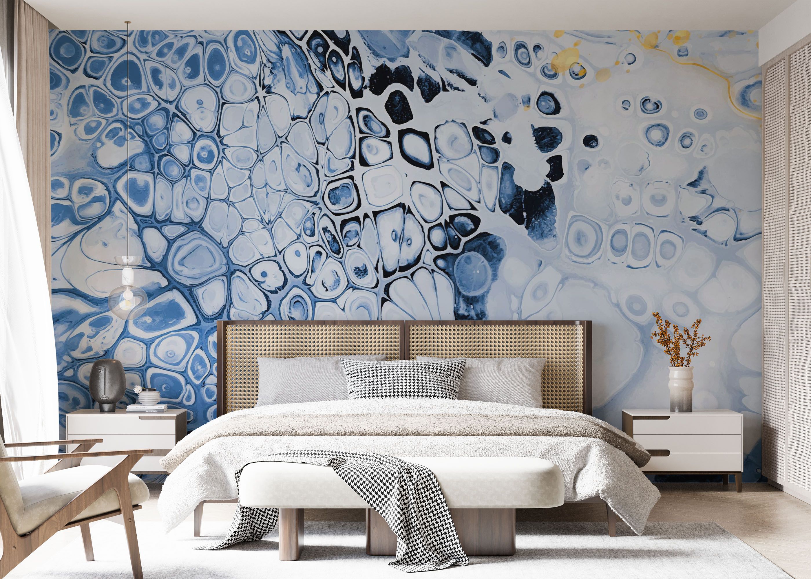 Blue Oil Marble mockup 7