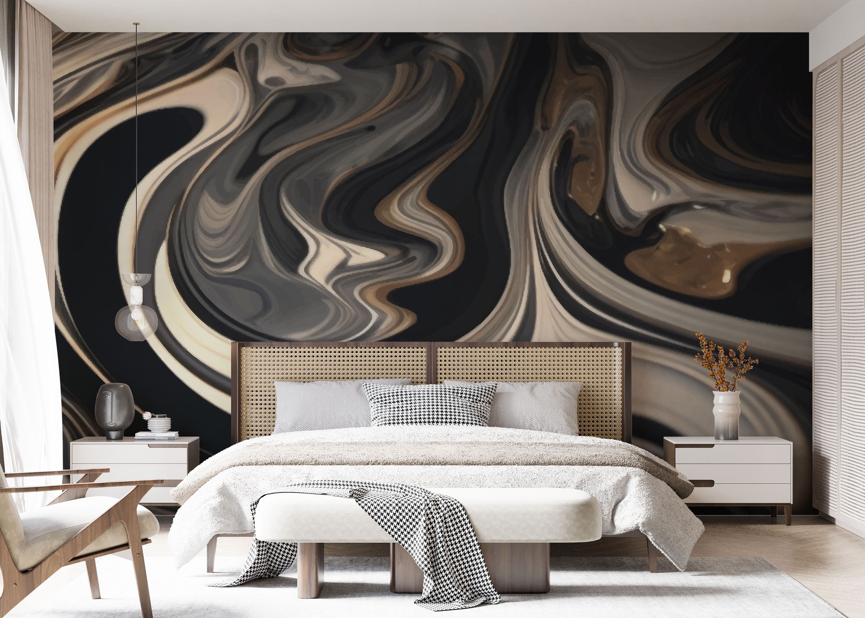 Cream Brown Marble mockup 7