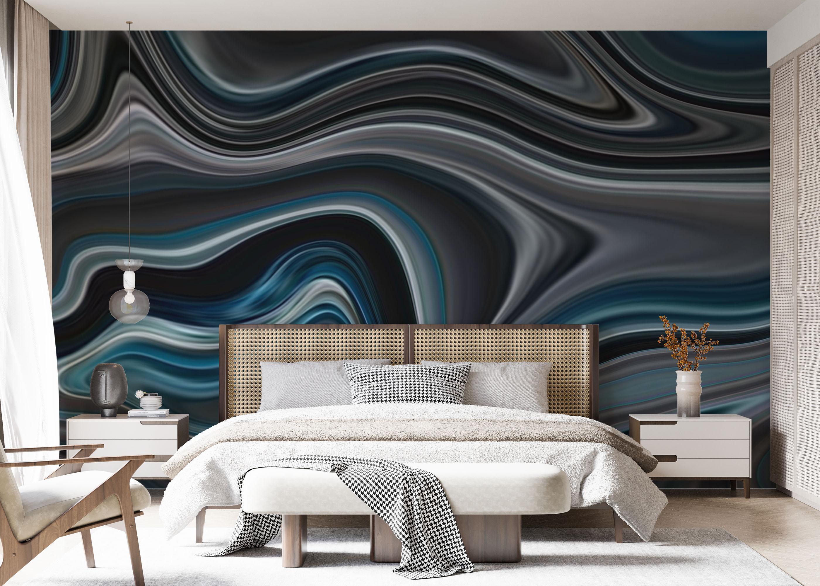 Fototapet Dark Grey Marble mockup 7