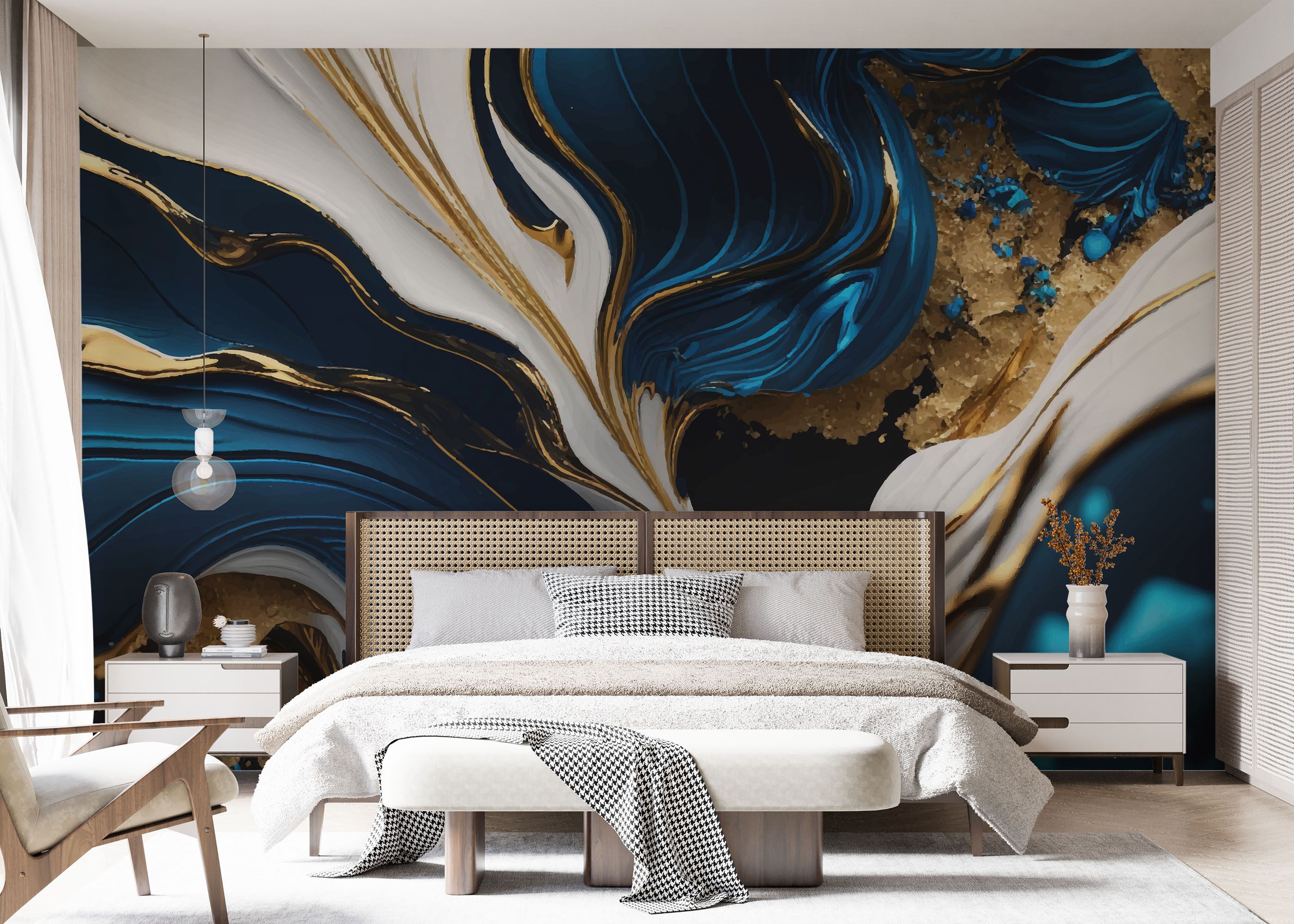 Gold Blue Marble mockup 7