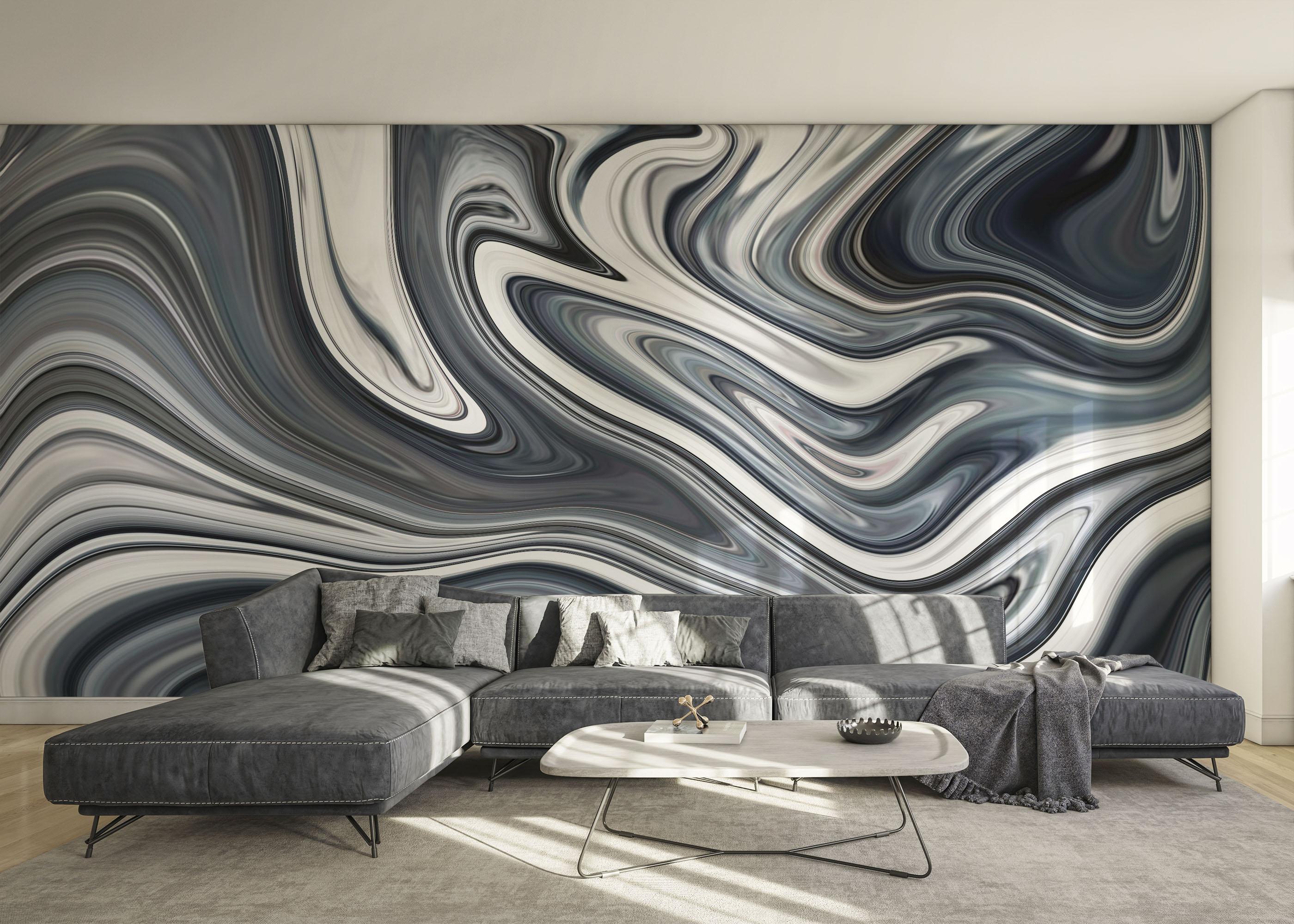 Fototapet Blue Grey Marble mockup 0