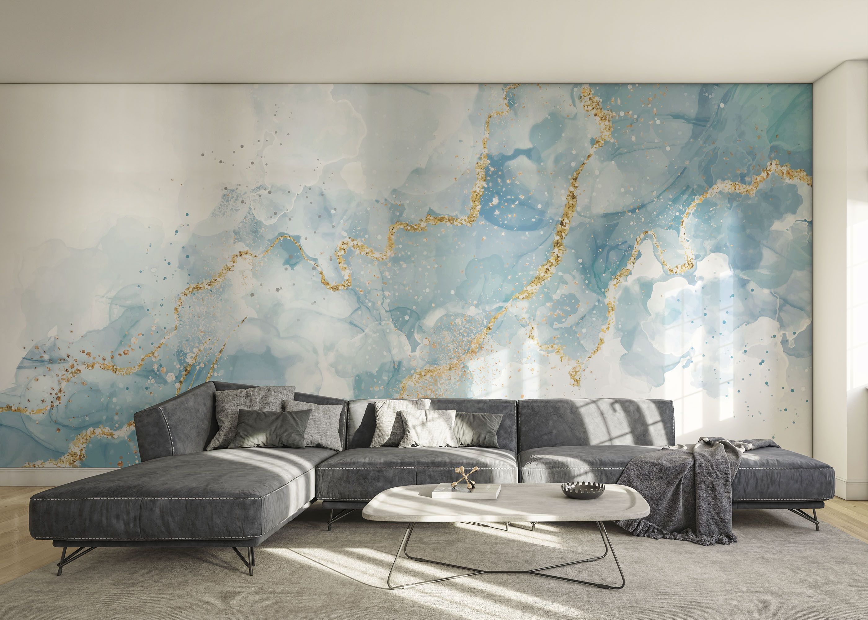 Blue Marble Glitter mockup 0