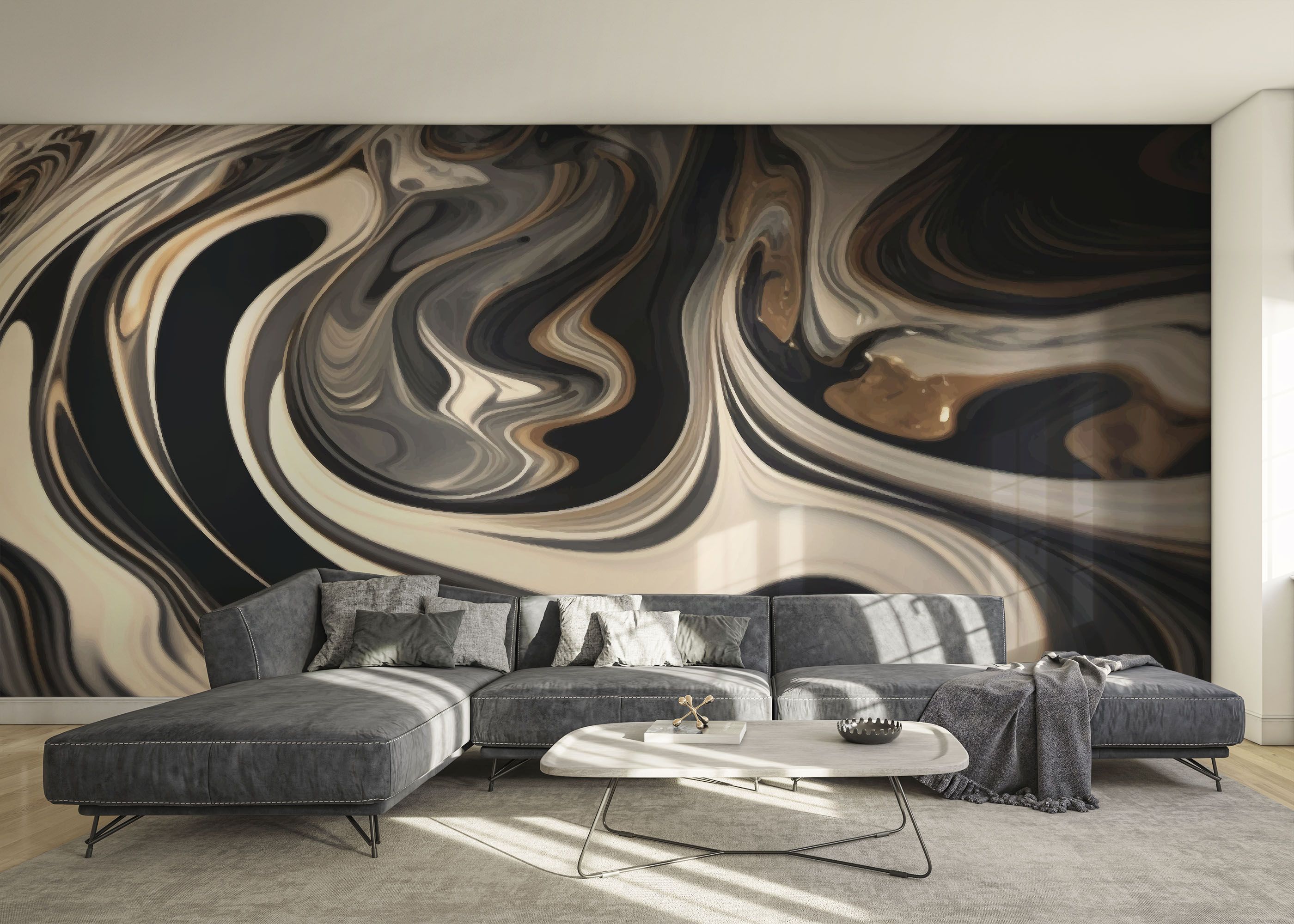 Cream Brown Marble mockup 0