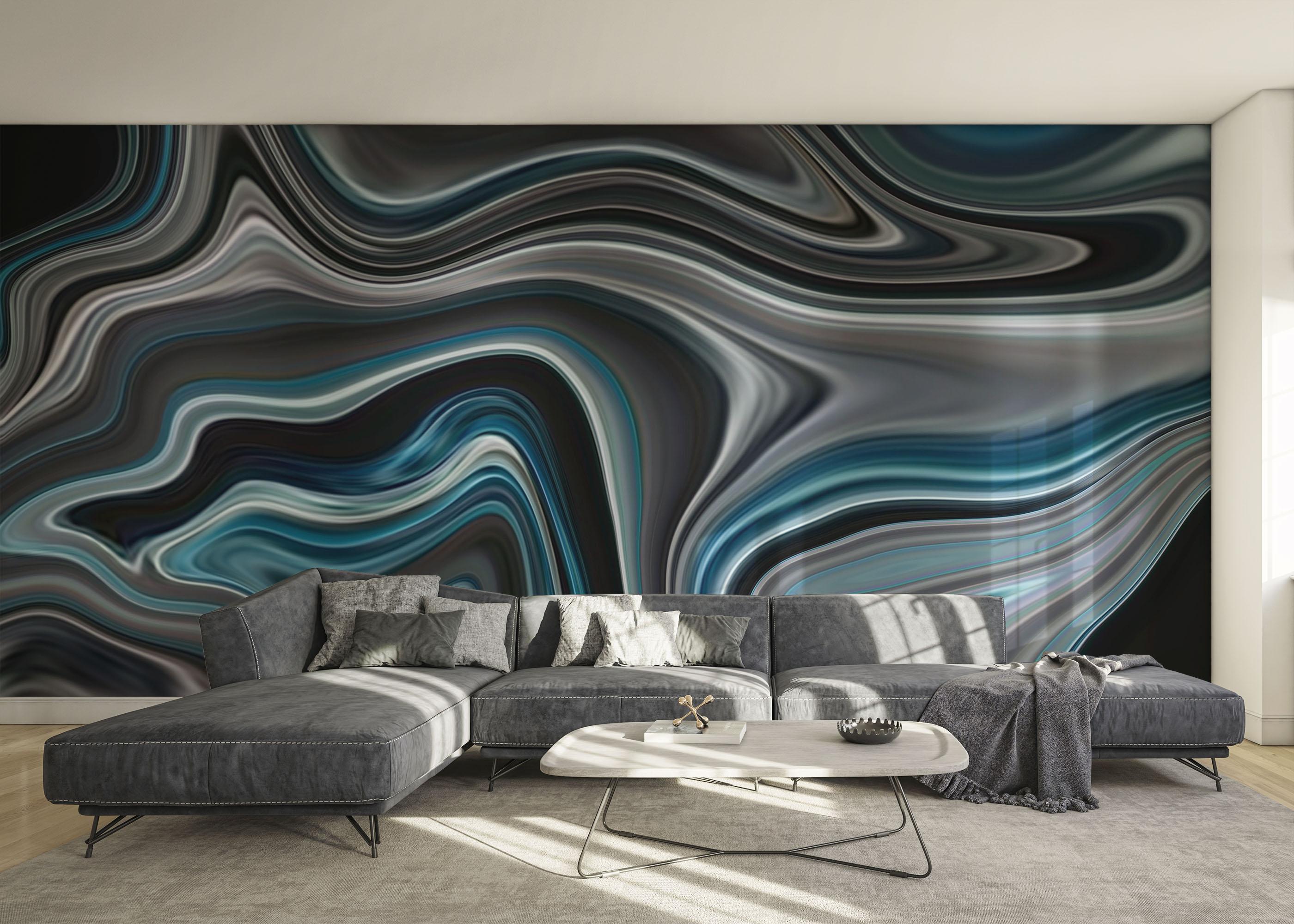 Fototapet Dark Grey Marble mockup 0