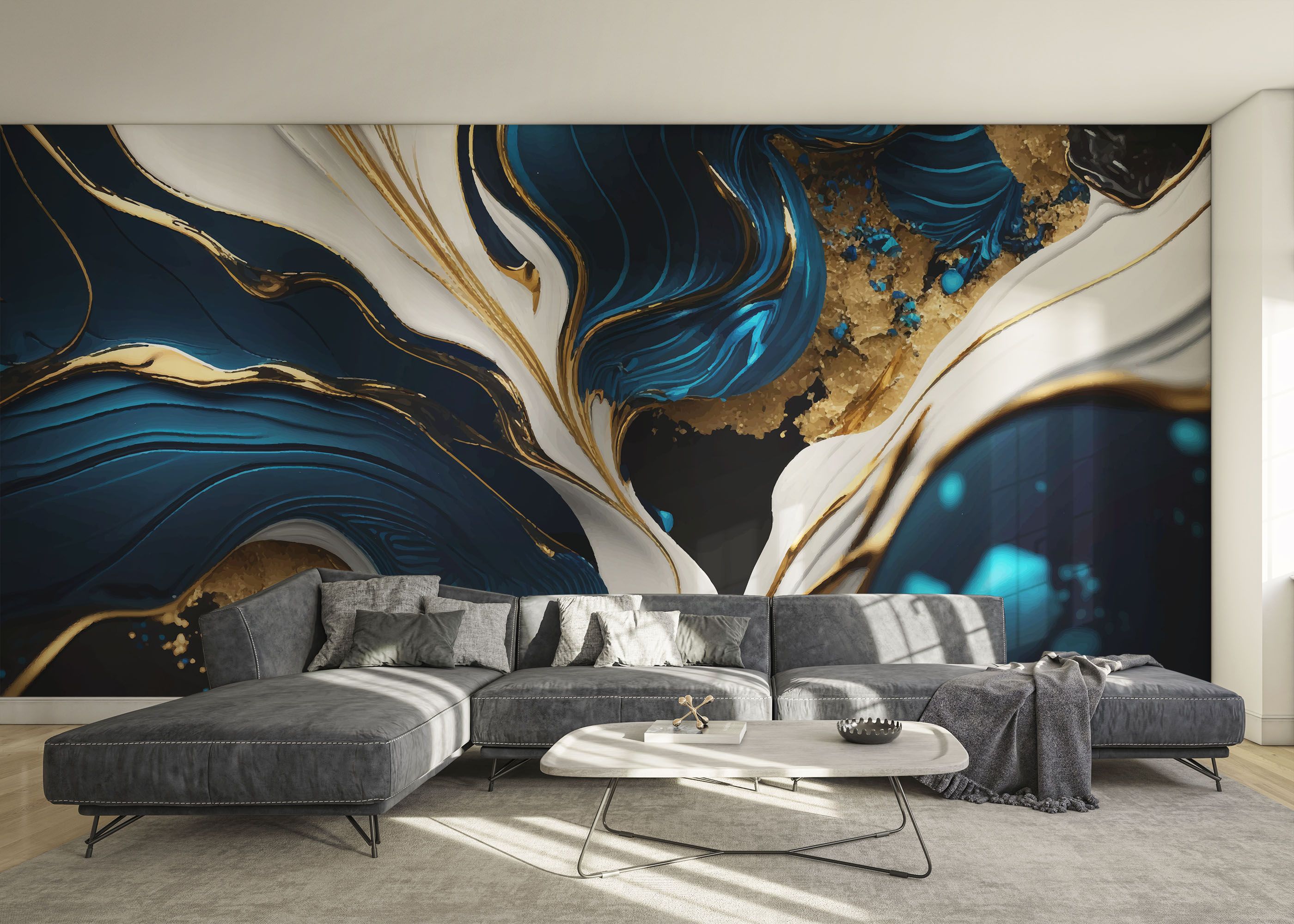 Gold Blue Marble mockup 0