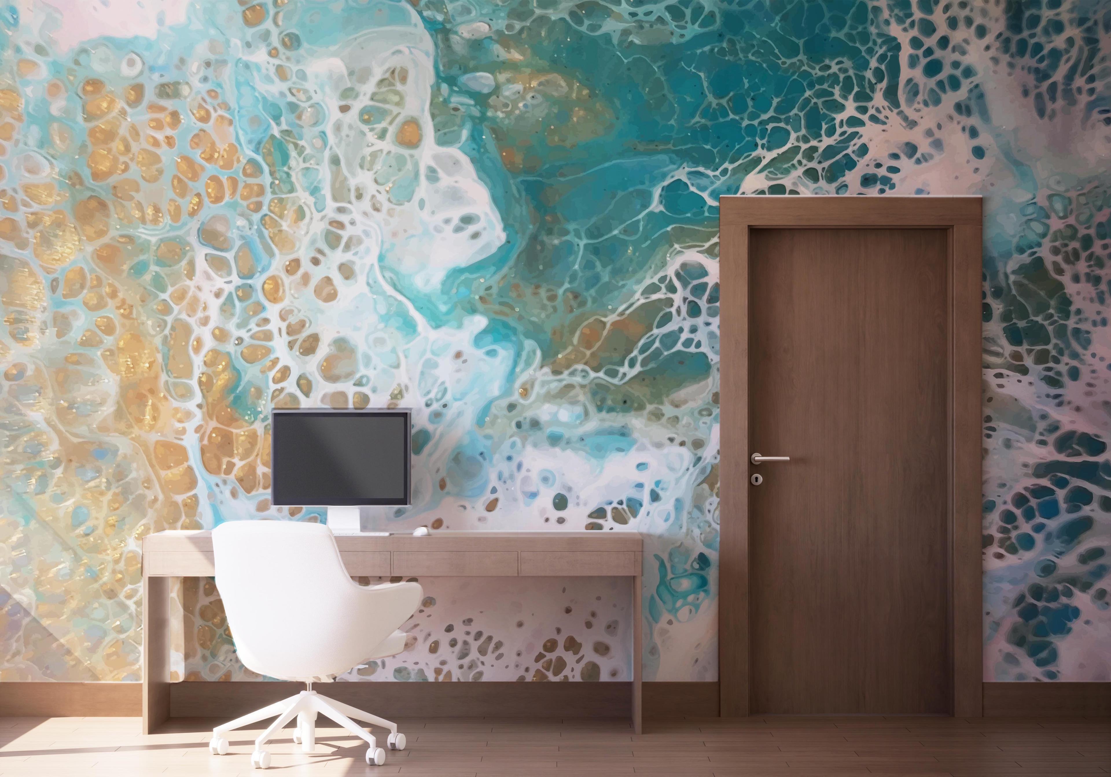 Fototapet Beach Marble Art mockup 1